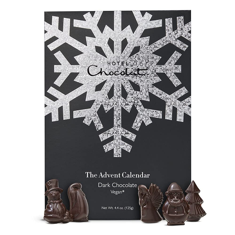 Hotel Chocolat Dark Chocolate Advent Calendar - 125g | Festive Sculptures | Adult & Kid Friendly