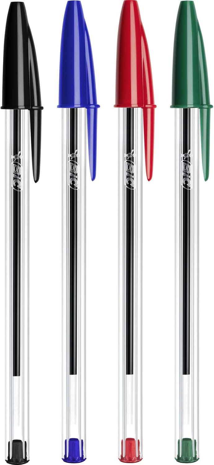 BIC Cristal Original Comfortable Ballpoint Pens - Value Pack of 100 - Blue Colour- Medium Point (1.0 mm) 17