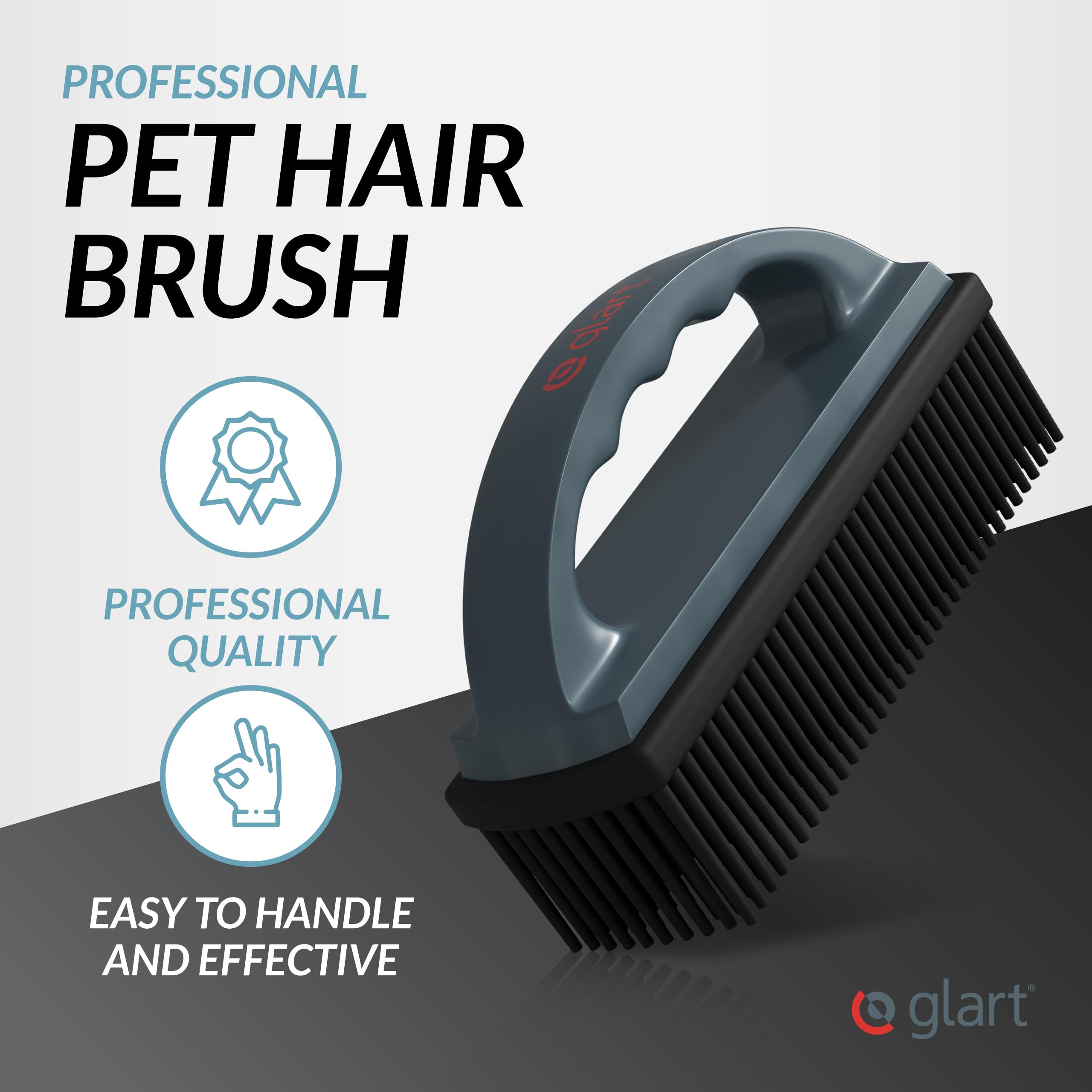 Glart 44THB Pet Hair Remover Silicone Brush for Dog & Cat Hair | Reusable & Chemical-Free 2