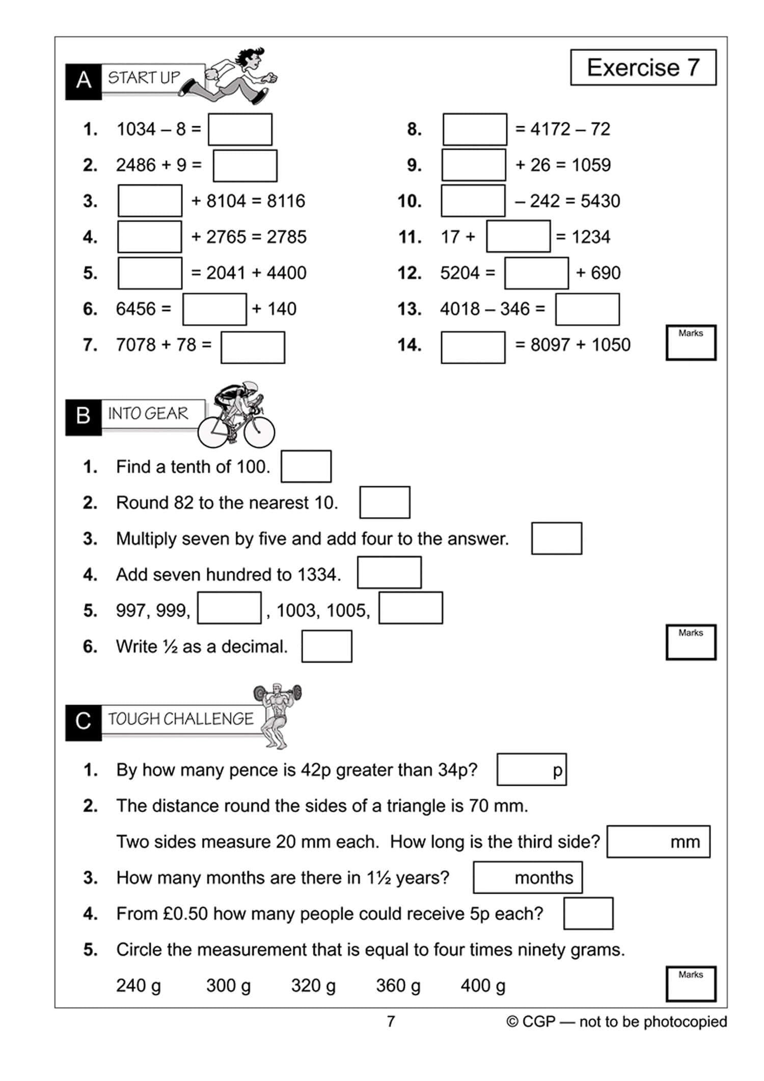 CGP KS2 Maths - Year 4 Mental Maths Workout | Ages 8-9 | Paperback