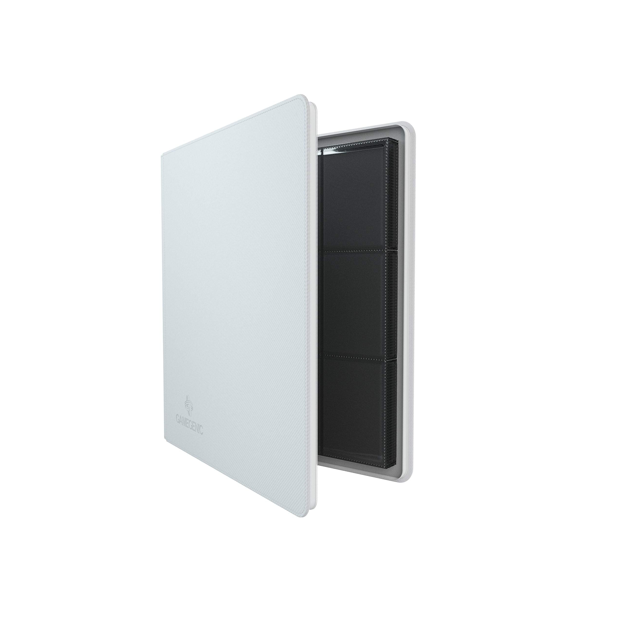 Gamegenic Zip-Up Album - 480 Card Capacity | Side-Loading Pockets | Rigid Cover | White