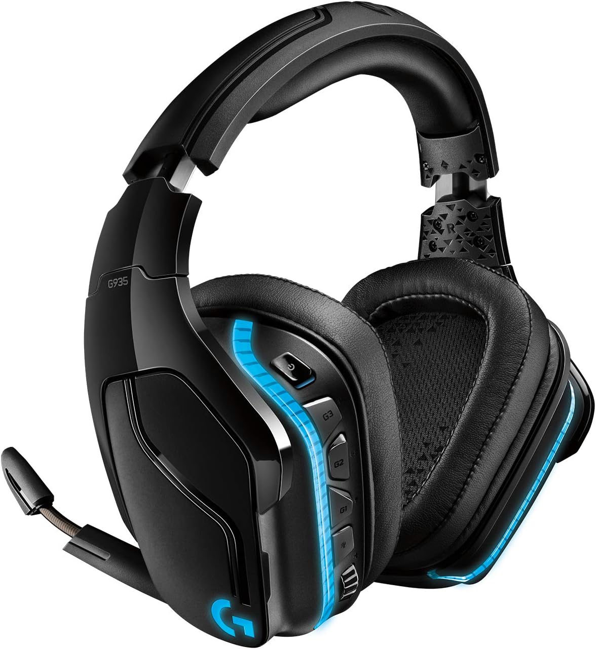 Logitech G935 Wireless Gaming Headset with 7.1 Surround Sound, DTS Headphone:X 2.0, LIGHTSYNC RGB, 50 mm Pro-G Drivers, 6 mm Mic