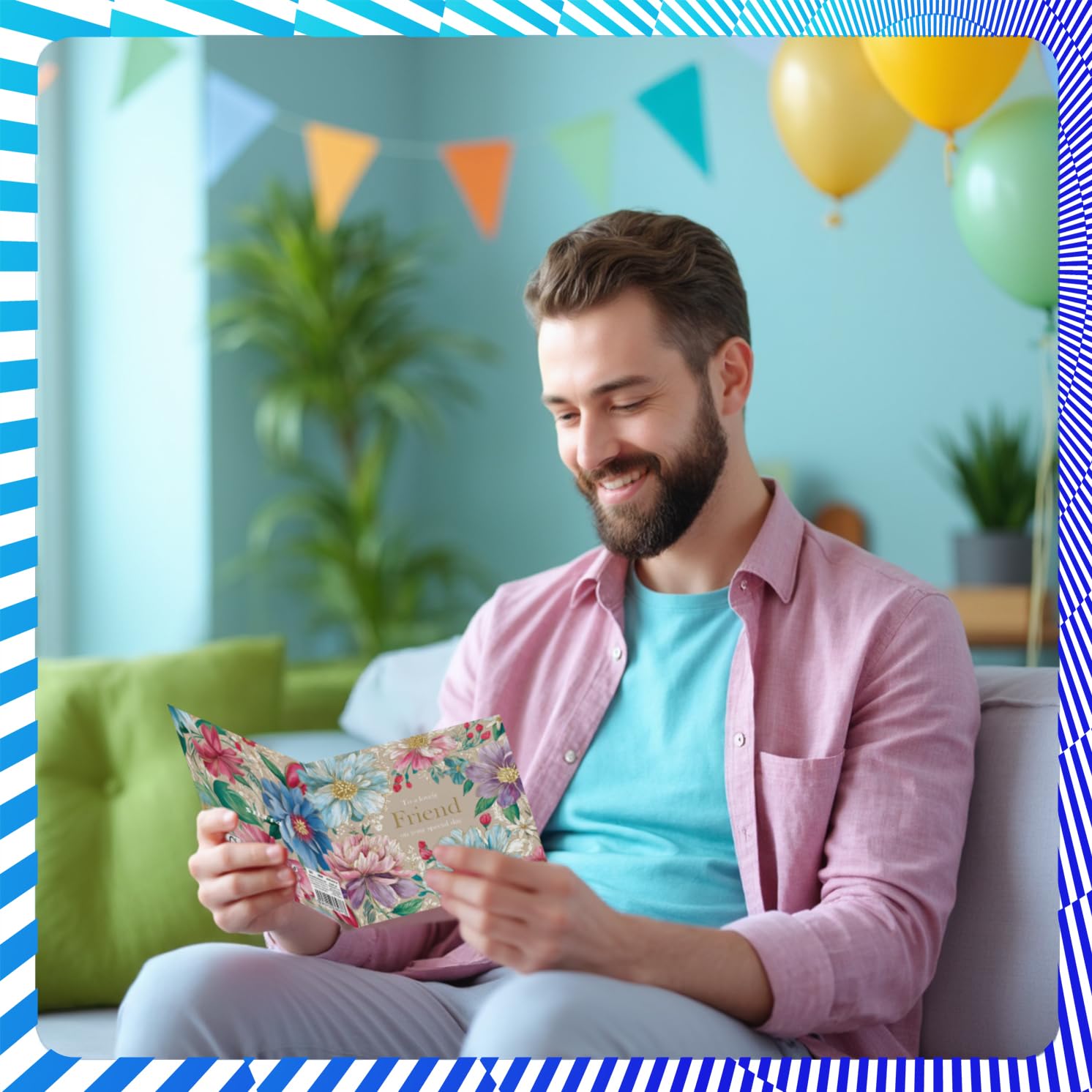 Stuff4 Friend Birthday Card - Special Greetings | 145mm x 145mm | Uncoated Interior 7