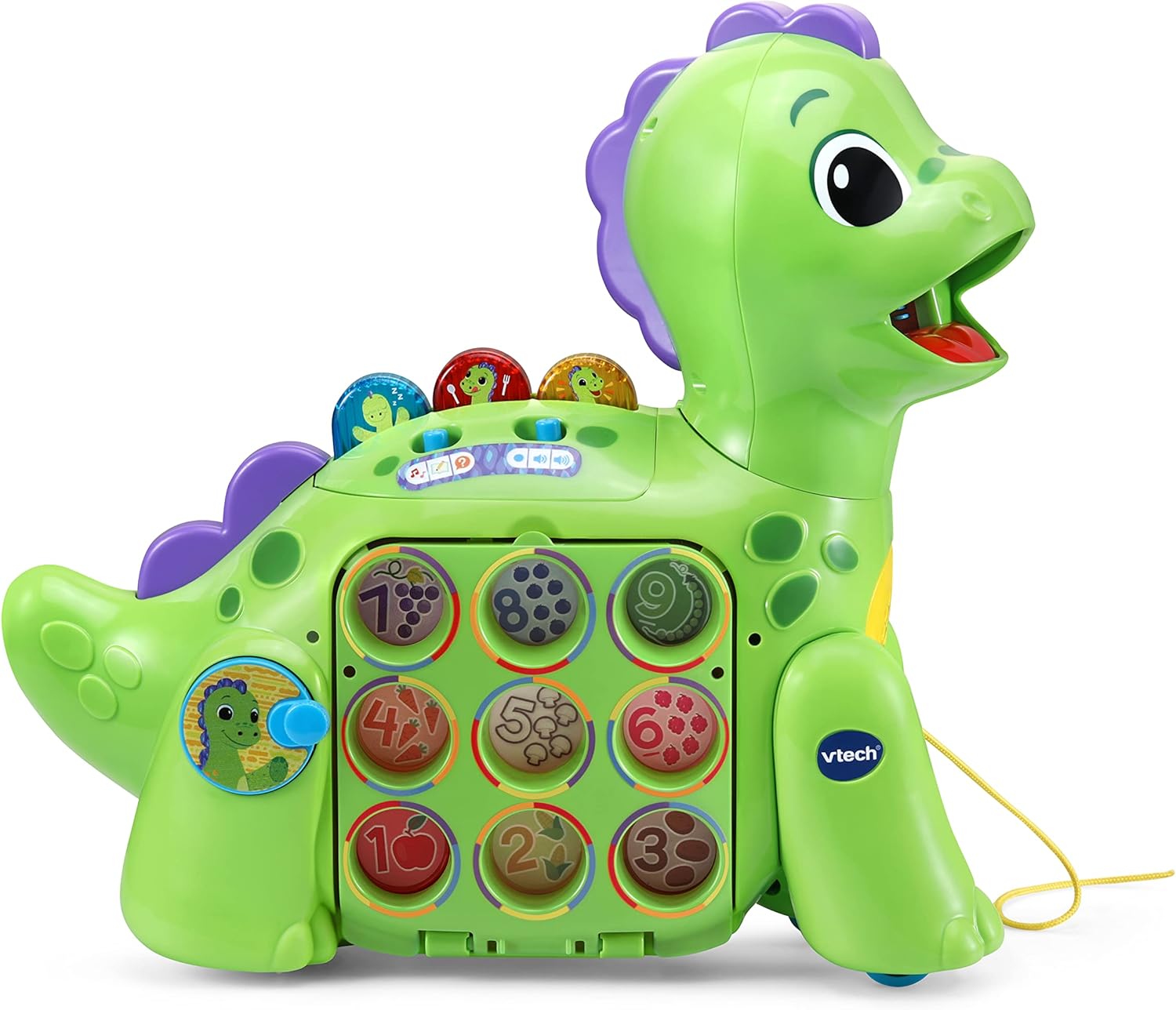 VTech Chomp-along Dino - Educational Musical Toddler Toy for Learning Numbers, Colours & Emotions 2