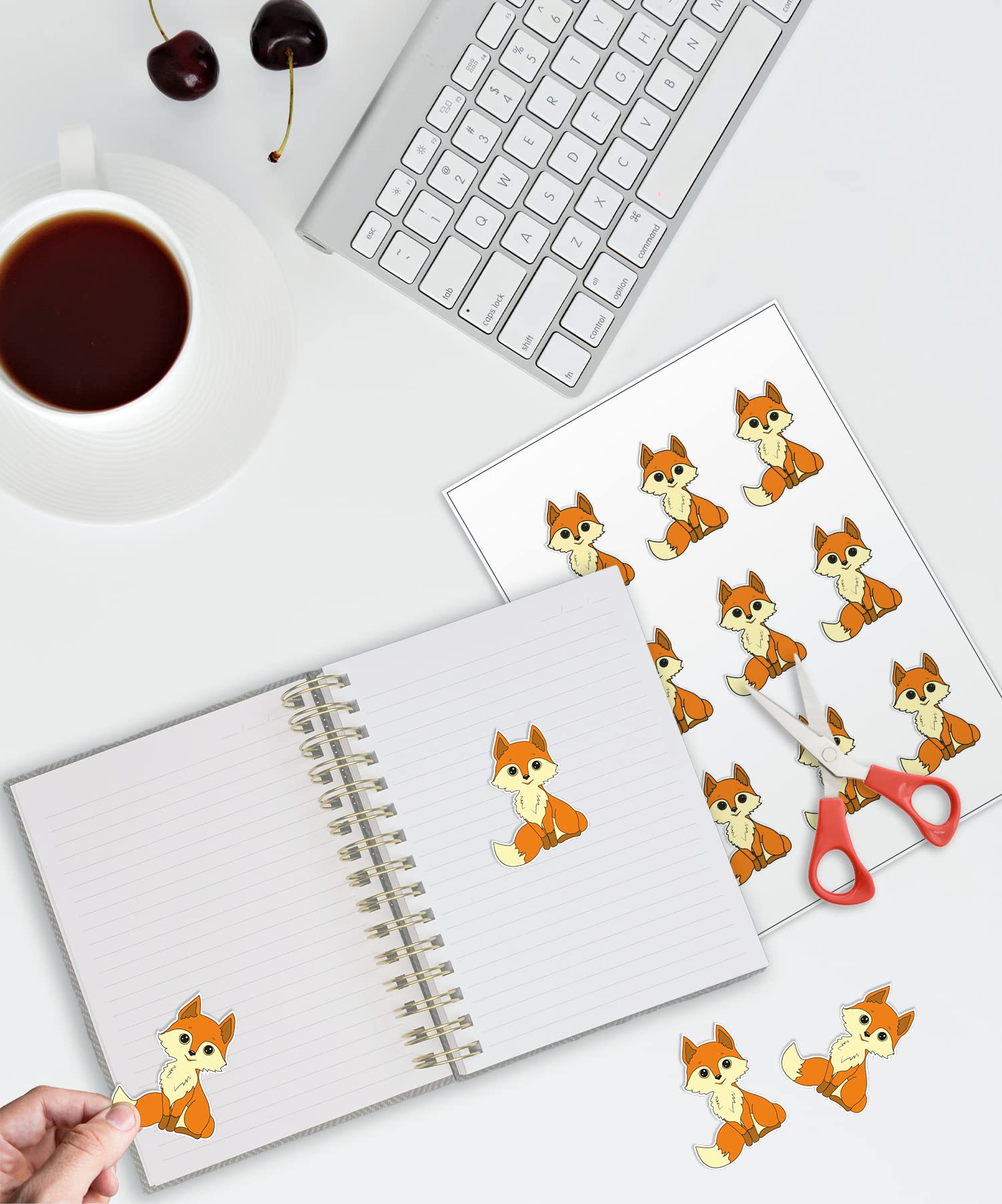 Creavvee Printable White Sticker Paper Labels - 1 Label per Sheet, 25 A4 Sheets | Inkjet/Laser Compatible