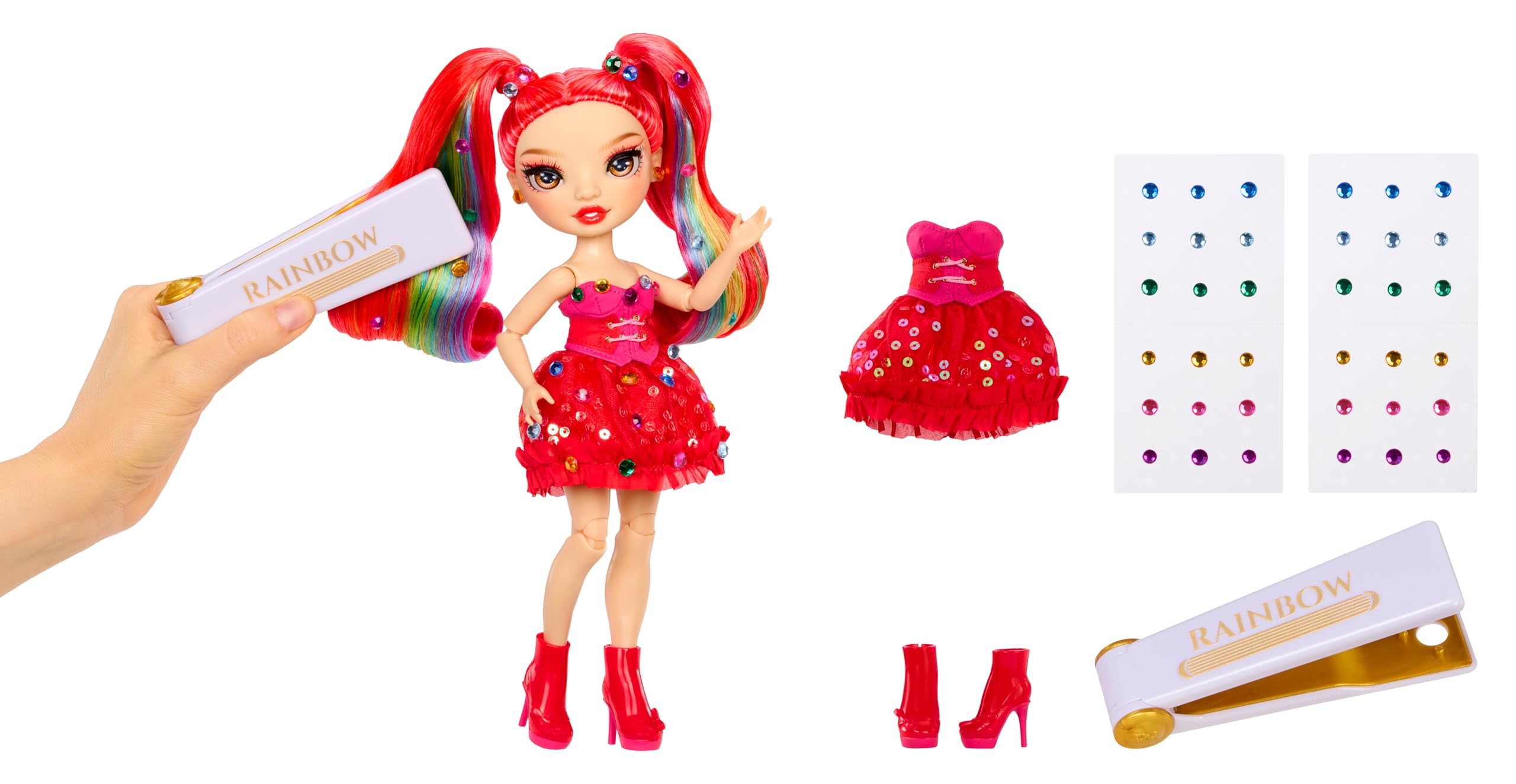 Rainbow High Be Dazzling - Vivienne Rouge 28cm Fashion Doll | Fully Articulated | Customizable with Gems 2