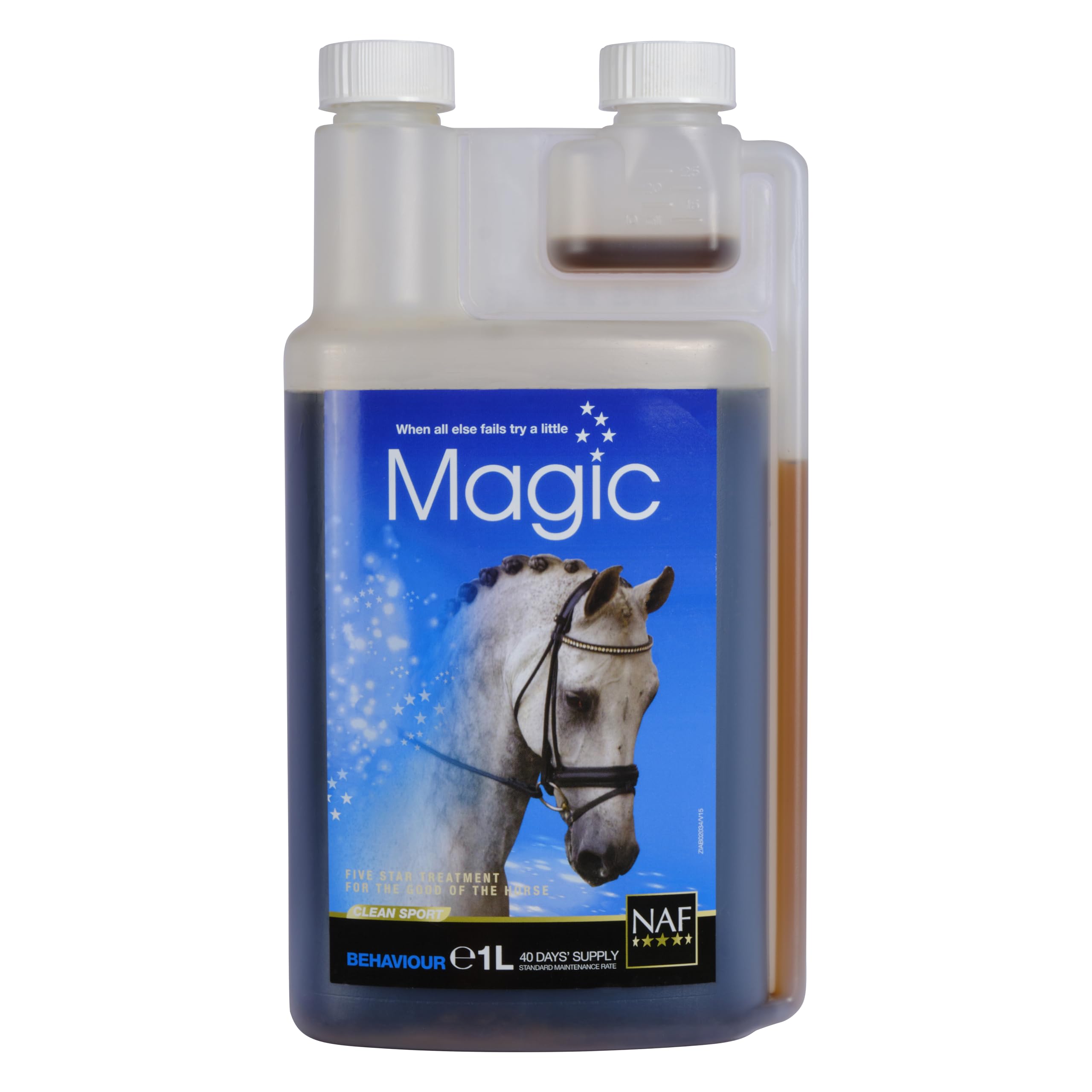 NAF Five Star Magic Liquid - Calming Supplement for Horses | 1L | Magnesium & Herbal Extracts