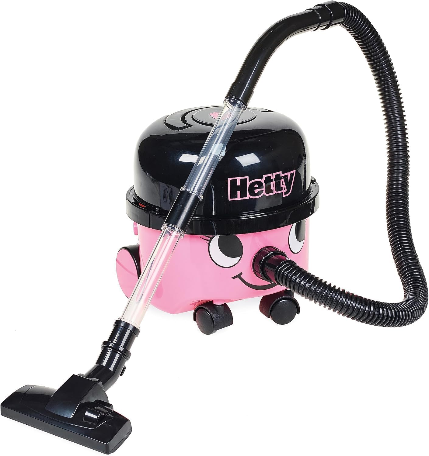 Casdon Hetty Vacuum Cleaner Toy - Pink Real Suction Function | Ages 3+ | Includes Nozzle Accessories