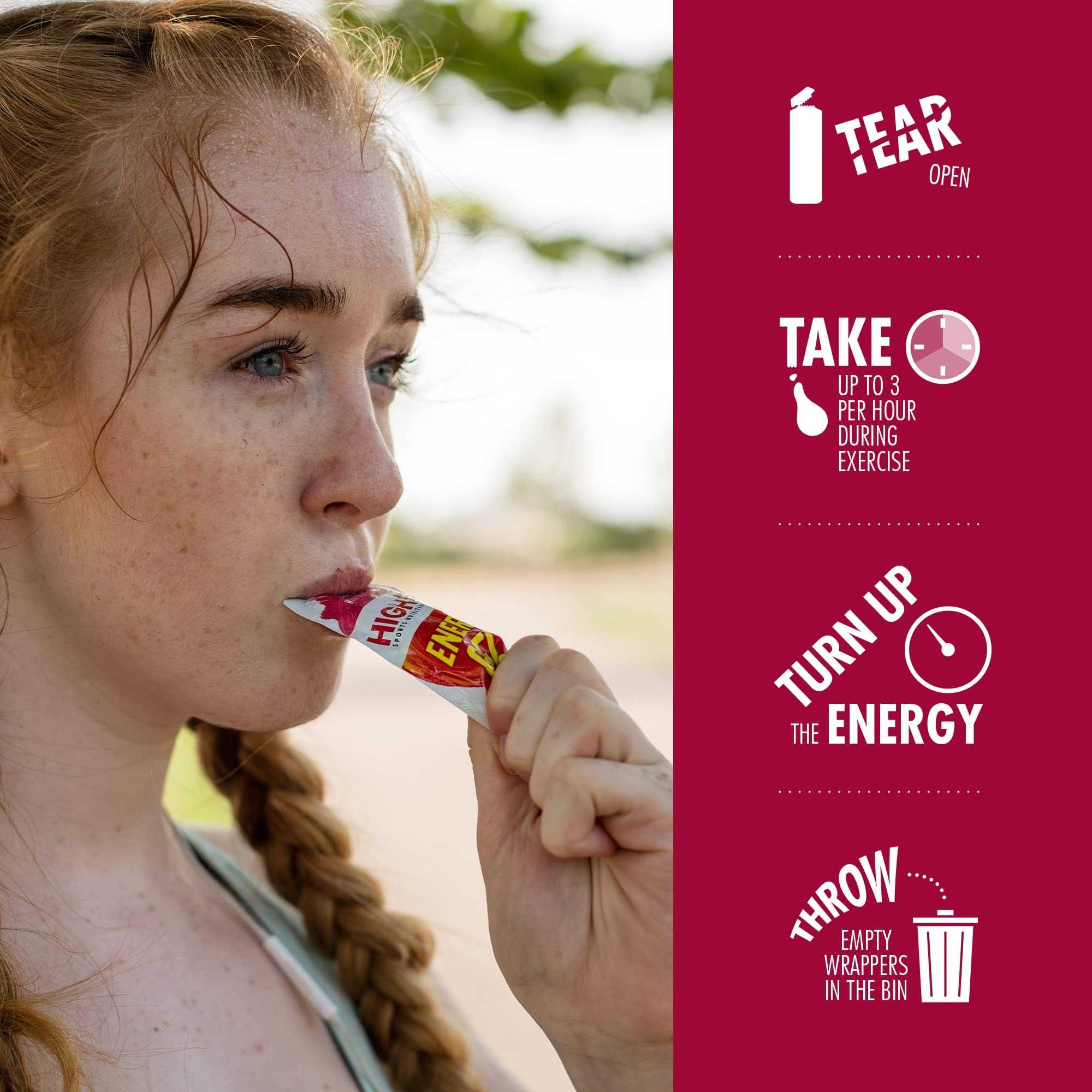 HIGH5 Energy Gels - Quick Release Sports Gels for Peak Performance - Natural Fruit Juice, Caffeine-Free - Berry Flavor (20 x 40g) 4