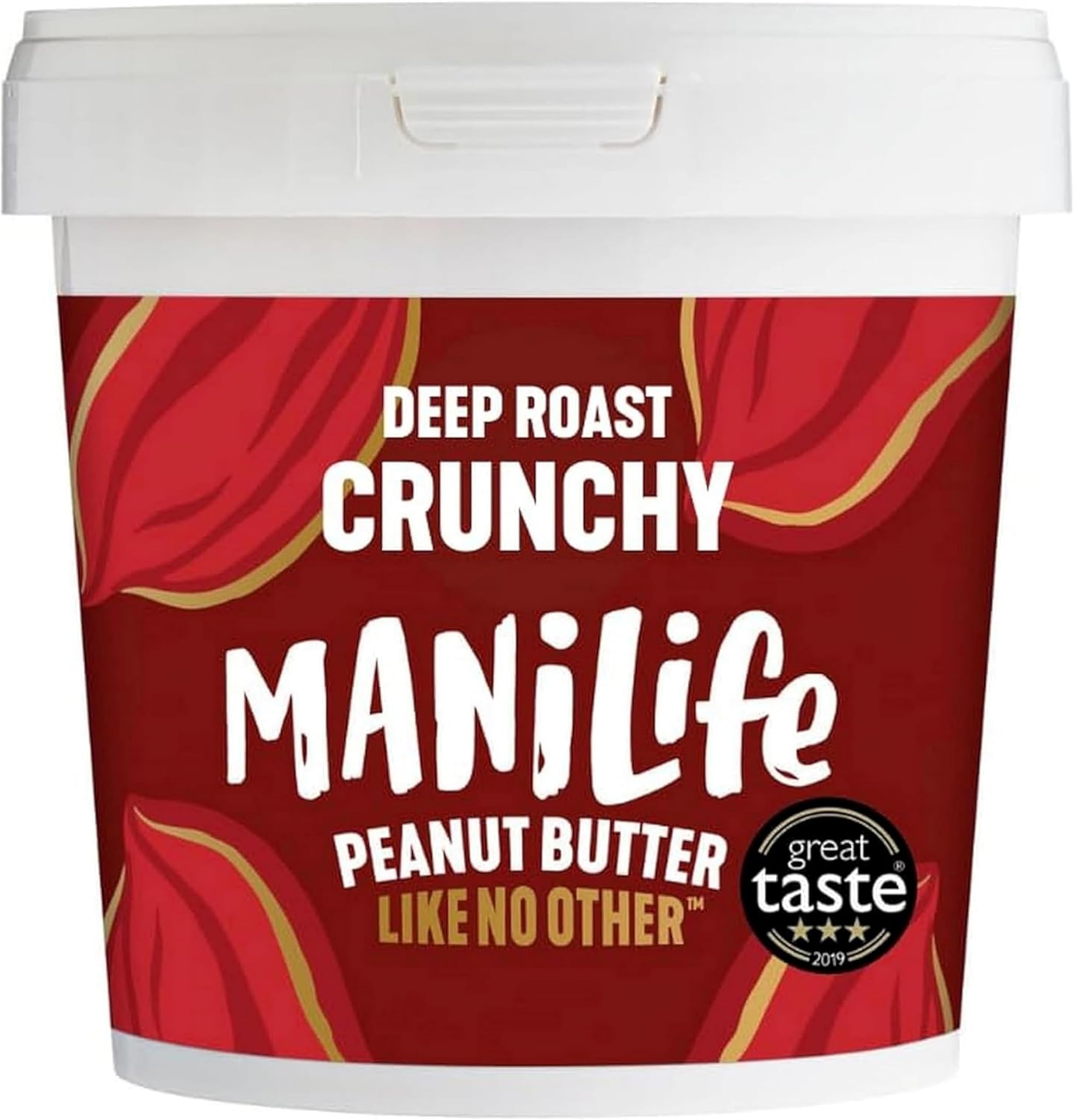 ManiLife Deep Roast Crunchy Peanut Butter, 900 g – Single Origin argentinische Erdnüsse, ohne Palmöl, ohne Zuckerzusatz, vegan