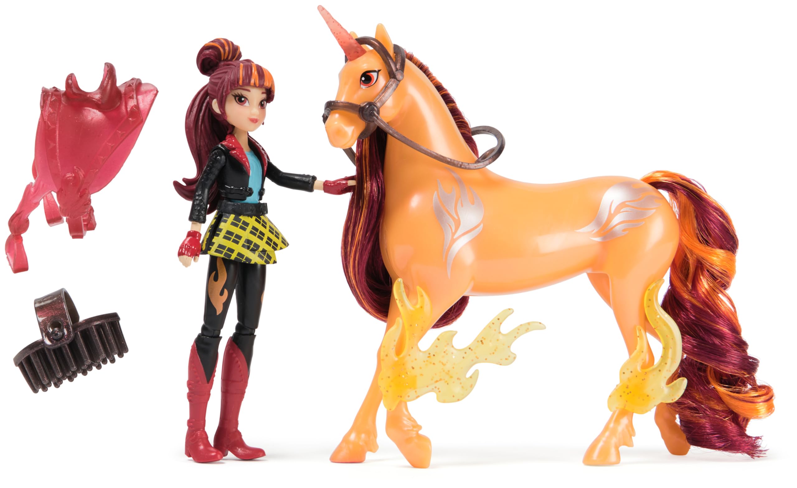 Unicorn Academy Valentina & Cinder Power of Friendship Playset | 4.5" Doll, 5" Unicorn, Translucent Accessories | Ages 4+ 2