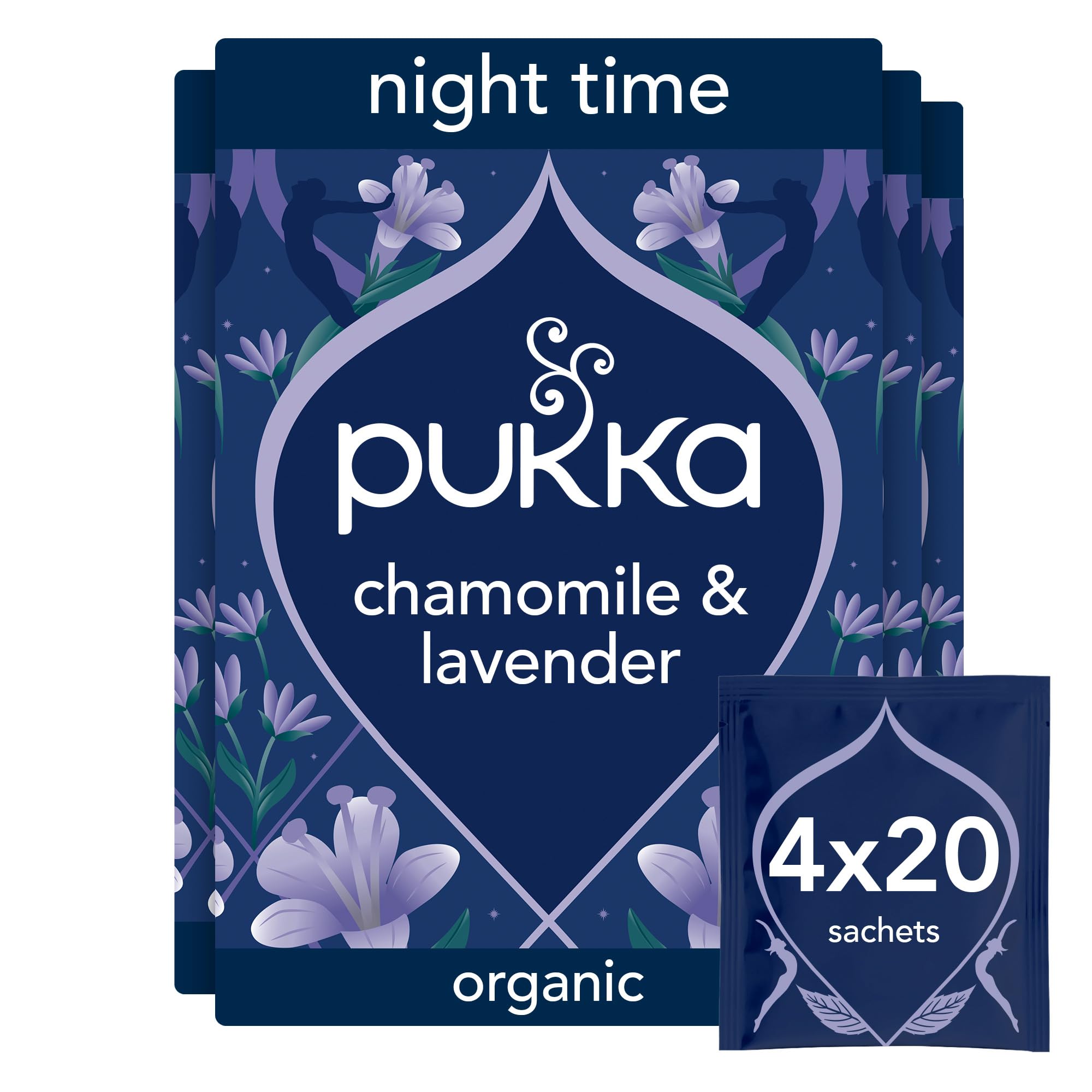 Pukka Herbs Night Time Organic Herbal Sleep Tea - 80 Count (4 Packs of 20) | Caffeine-Free 1