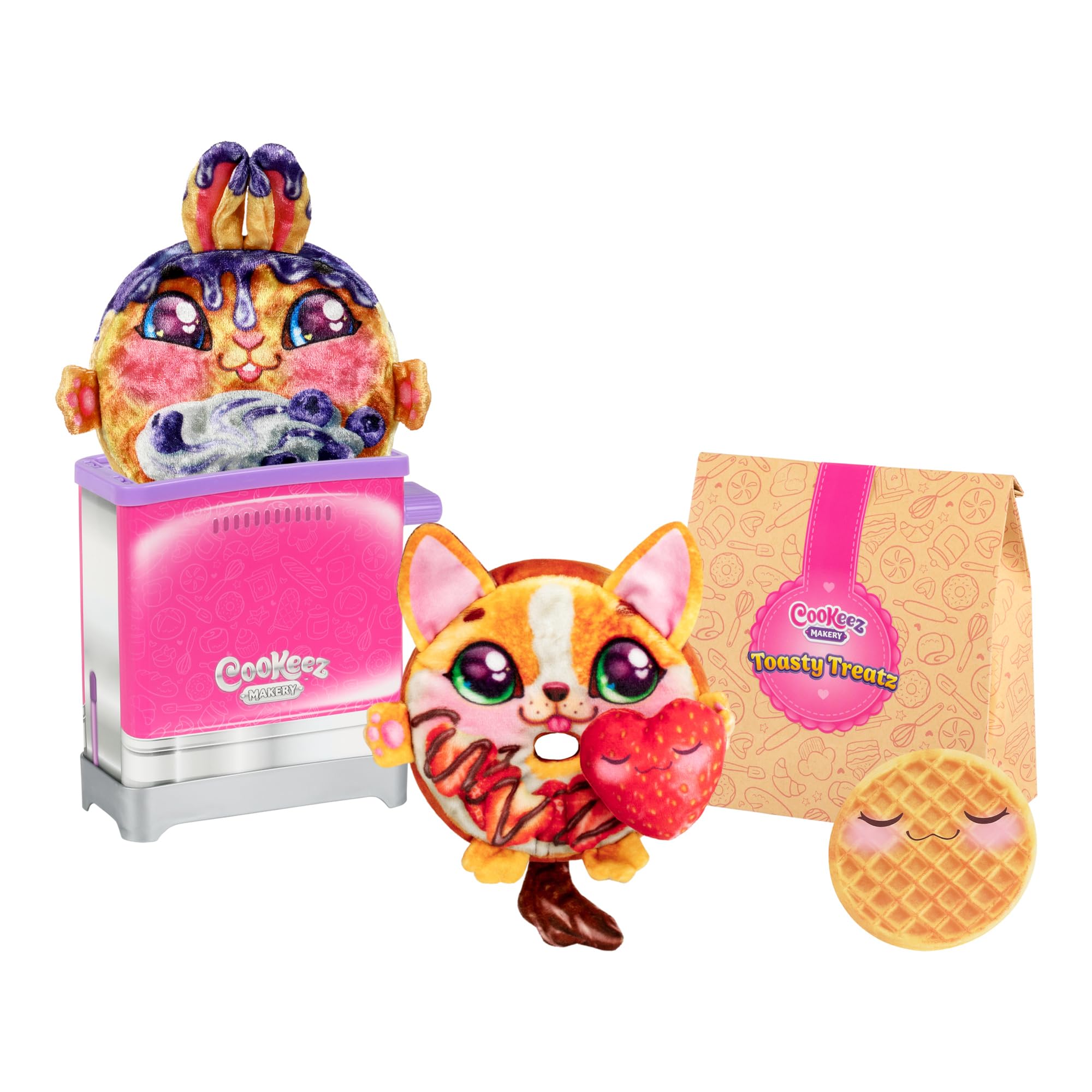 COOKEEZ MAKERY Toasty Treatz Toaster Twin Pack | Squishy Scented Plush Pet | Ages 5+ 1