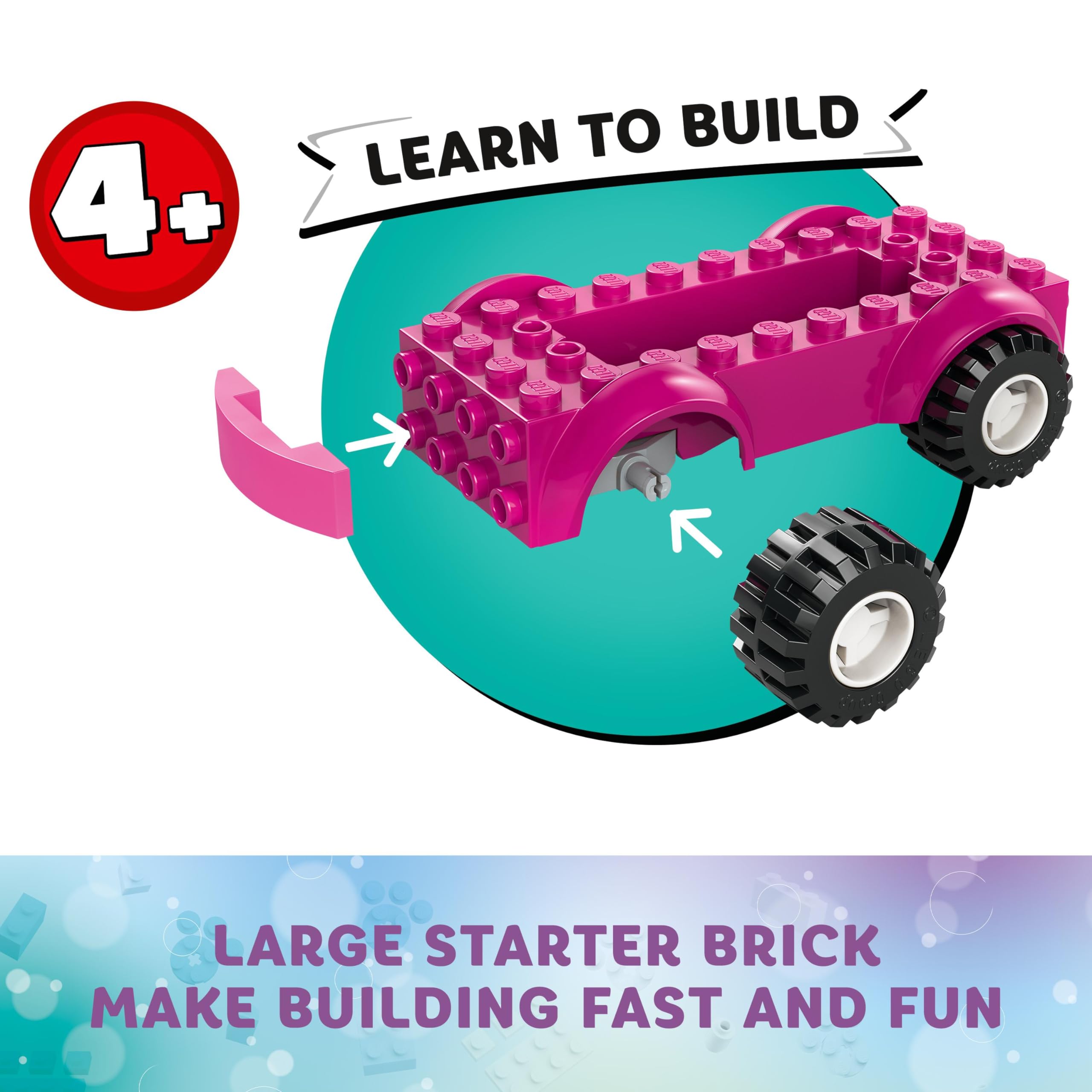 LEGO Gabby’s Party Room Disco Playset - DJ Catnip Party Bus with Minifigures & Games for Kids 4+
