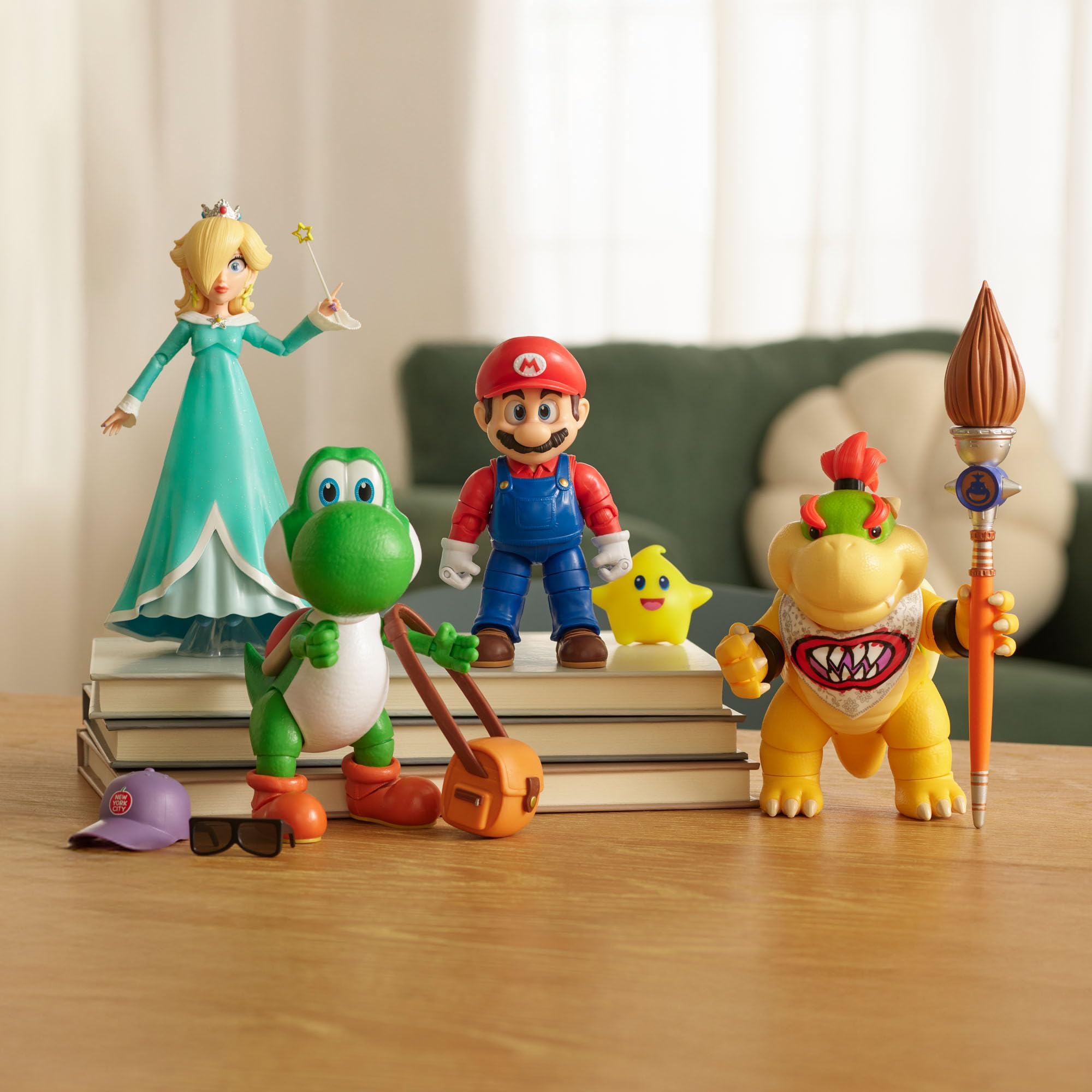 Jakks Pacific Super Mario Galaxy Movie Mario Action Figure | 5-inch | Glow in the Dark Luma Accessory