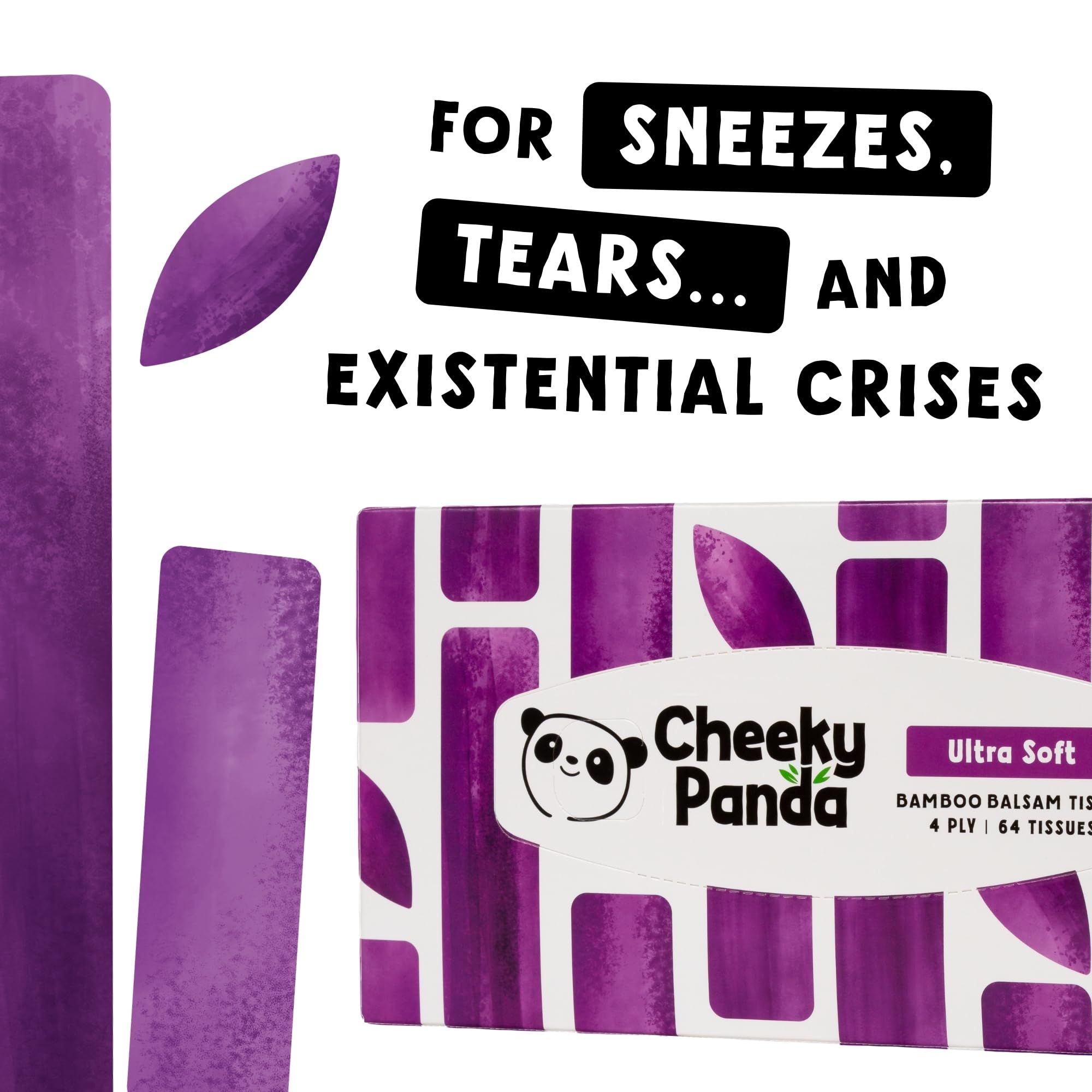 The Cheeky Panda Bamboo Balsam Tissues Box - Soothing Aloe Vera Infused | 64 Count 6