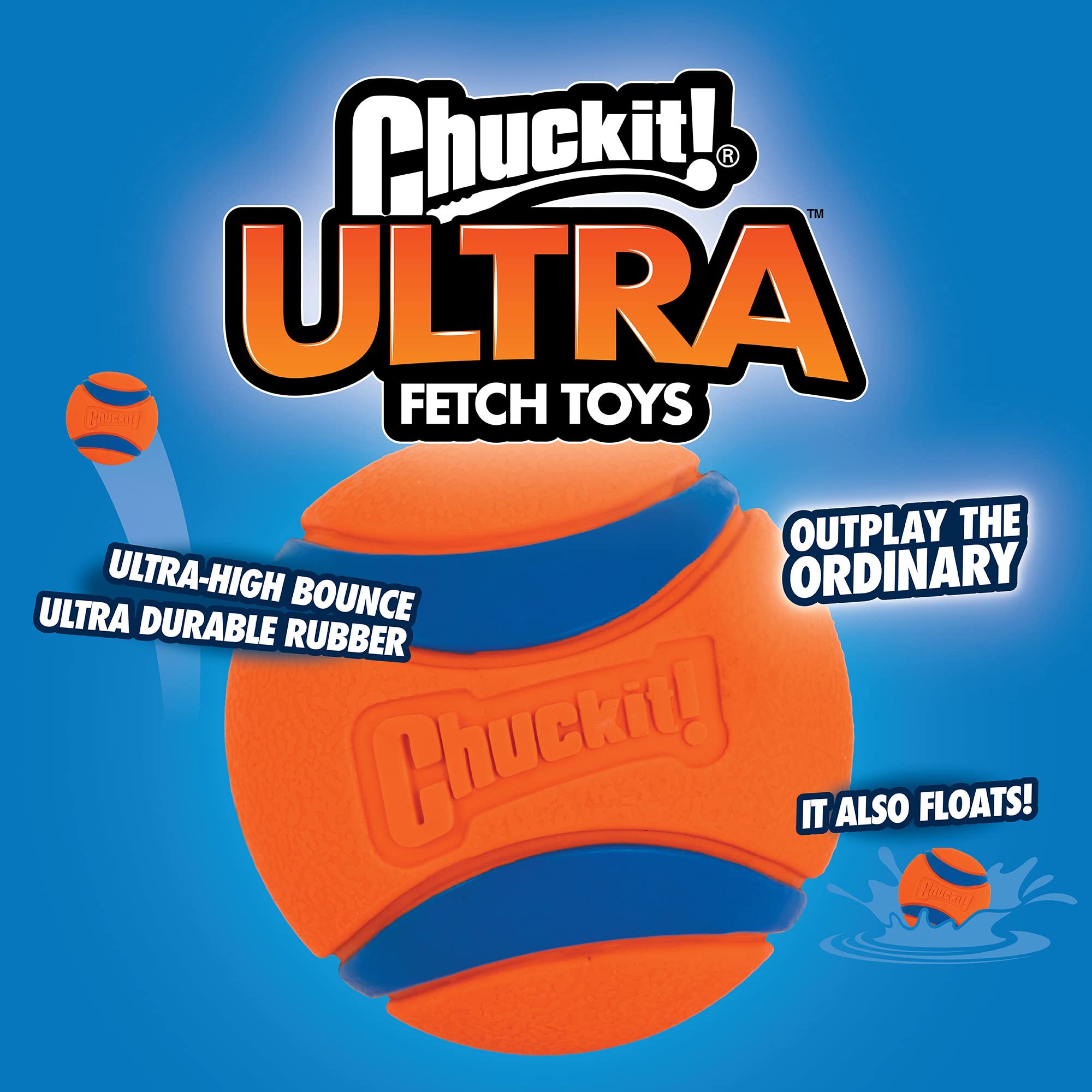 Chuckit! Ultra Ball - Durable High Bounce Rubber Dog Toy for Fetch | Large Size (Pack of 2) 2