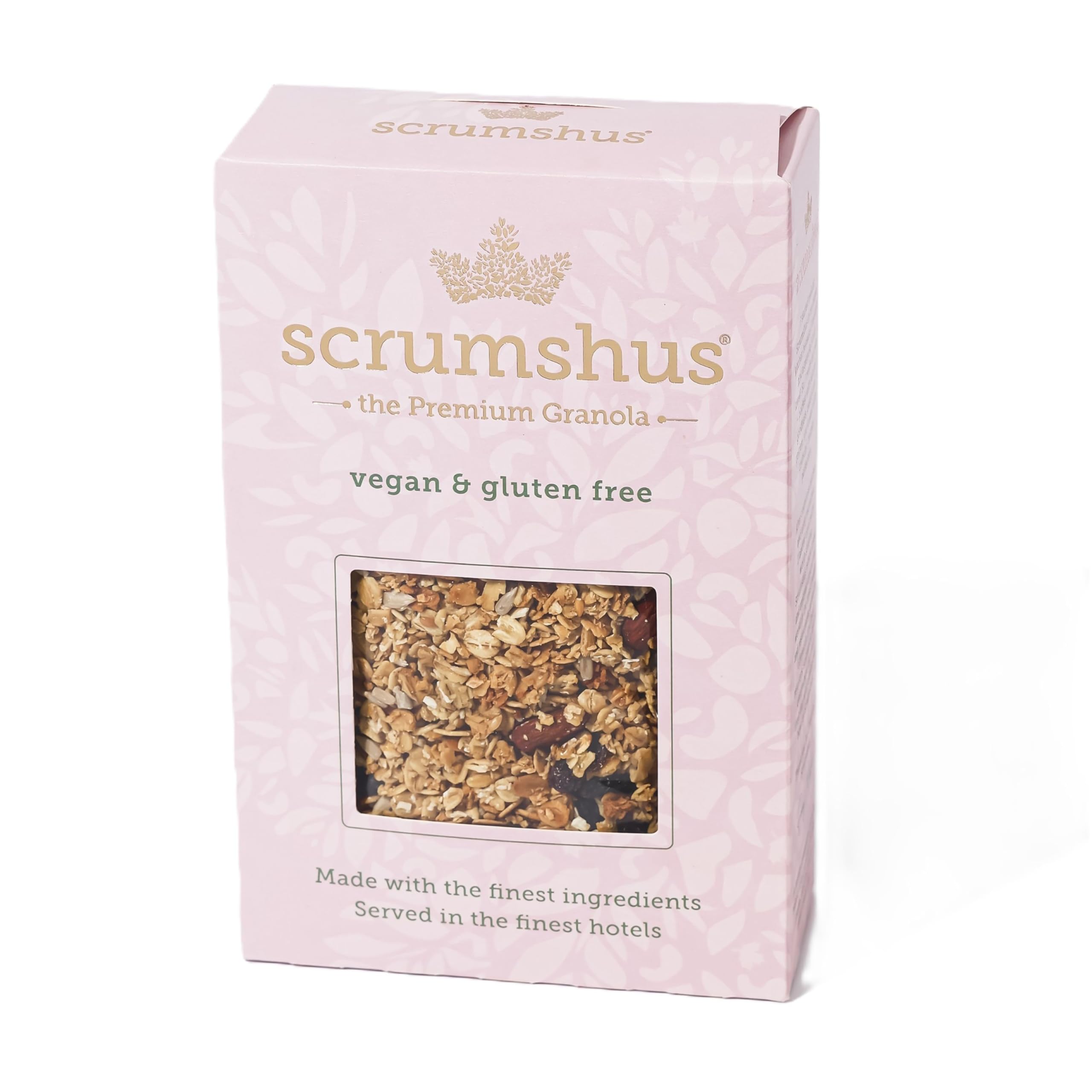Scrumshus – Veganes und glutenfreies Granola (500 g) mit Ahorn- und Agavensirup, ohne Zusatz von Salz, Zucker oder Konservierungsstoffen