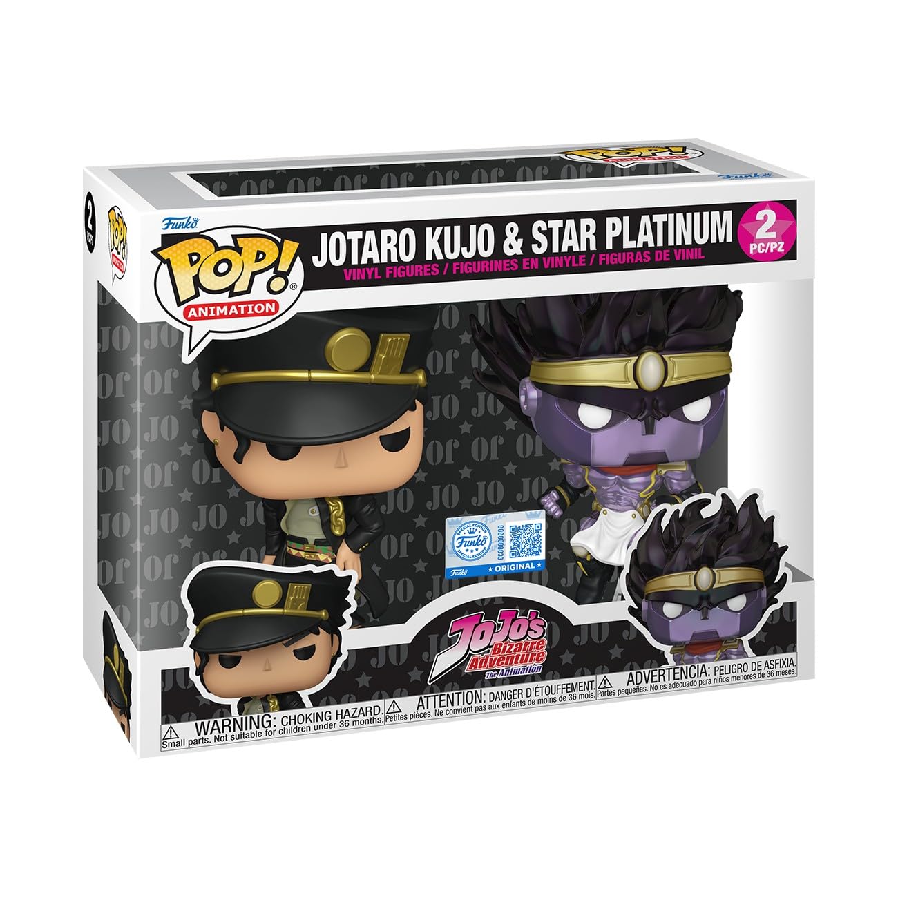 Funko POP! Animation: Jotaro & Star Platinum - JoJo's Bizarre Adventure Figure | Vinyl | 3.75 Inch