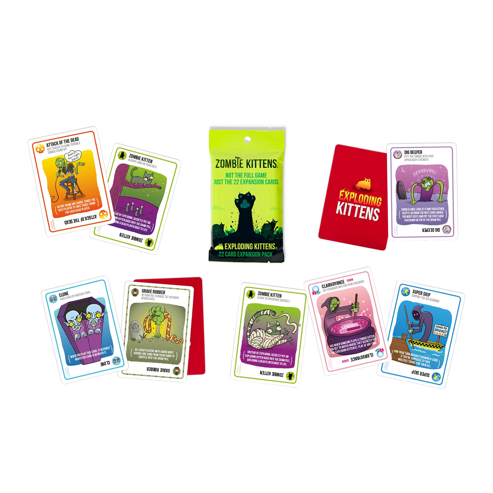 Exploding Kittens Zombie Kittens Expansion Pack | 2-5 Players | Ages 7+ 3