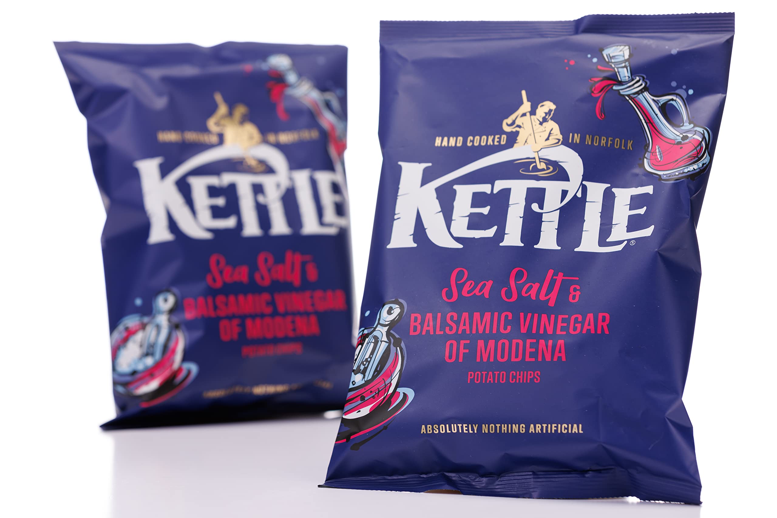 Kettle Sea Salt and Balsamic Vinegar of Modena Chips - Hand Cooked British Potatoes | 130g