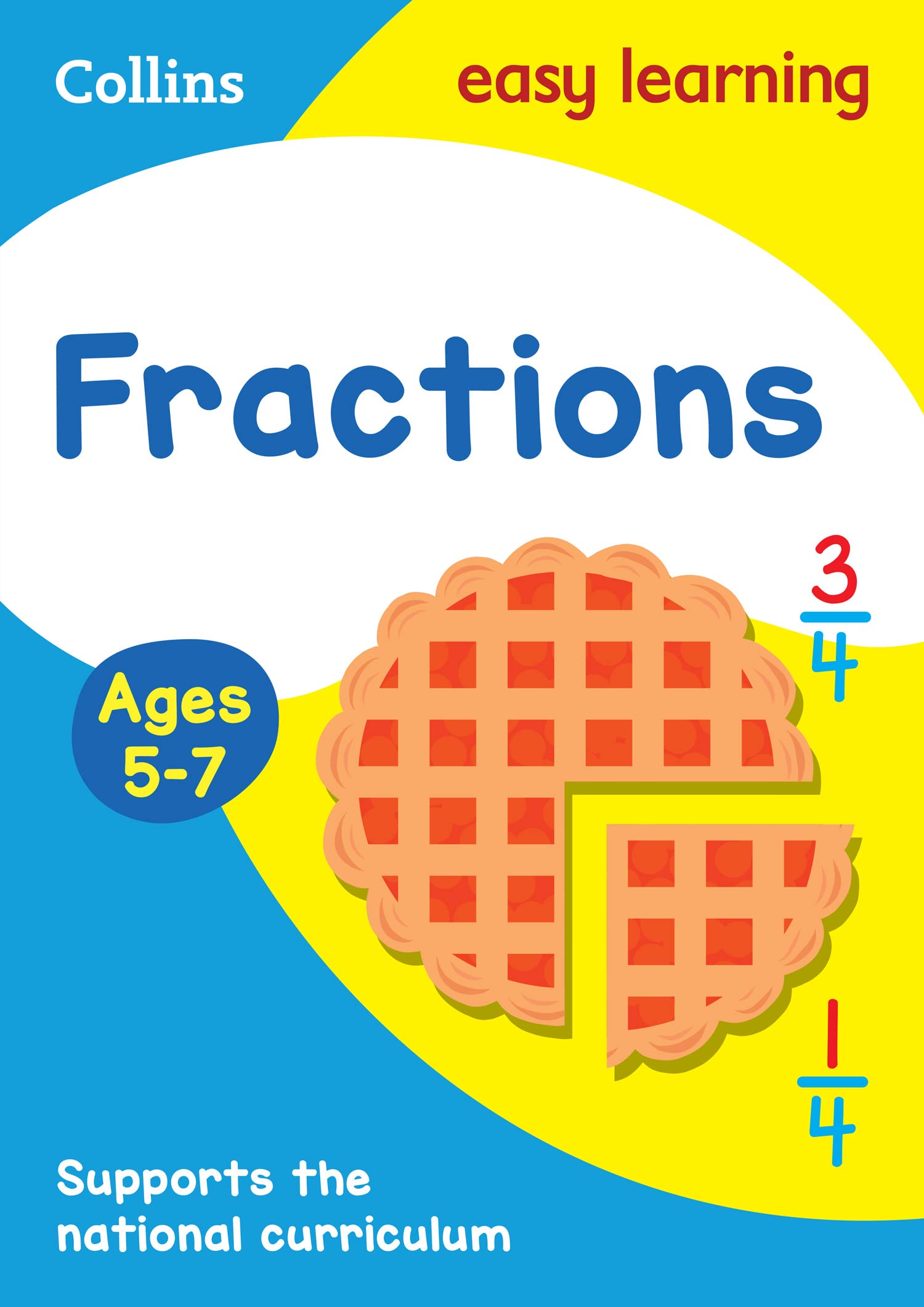Collins Easy Learning KS1 Fractions Activity Book for Ages 5-7 | Paperback, Four-Color