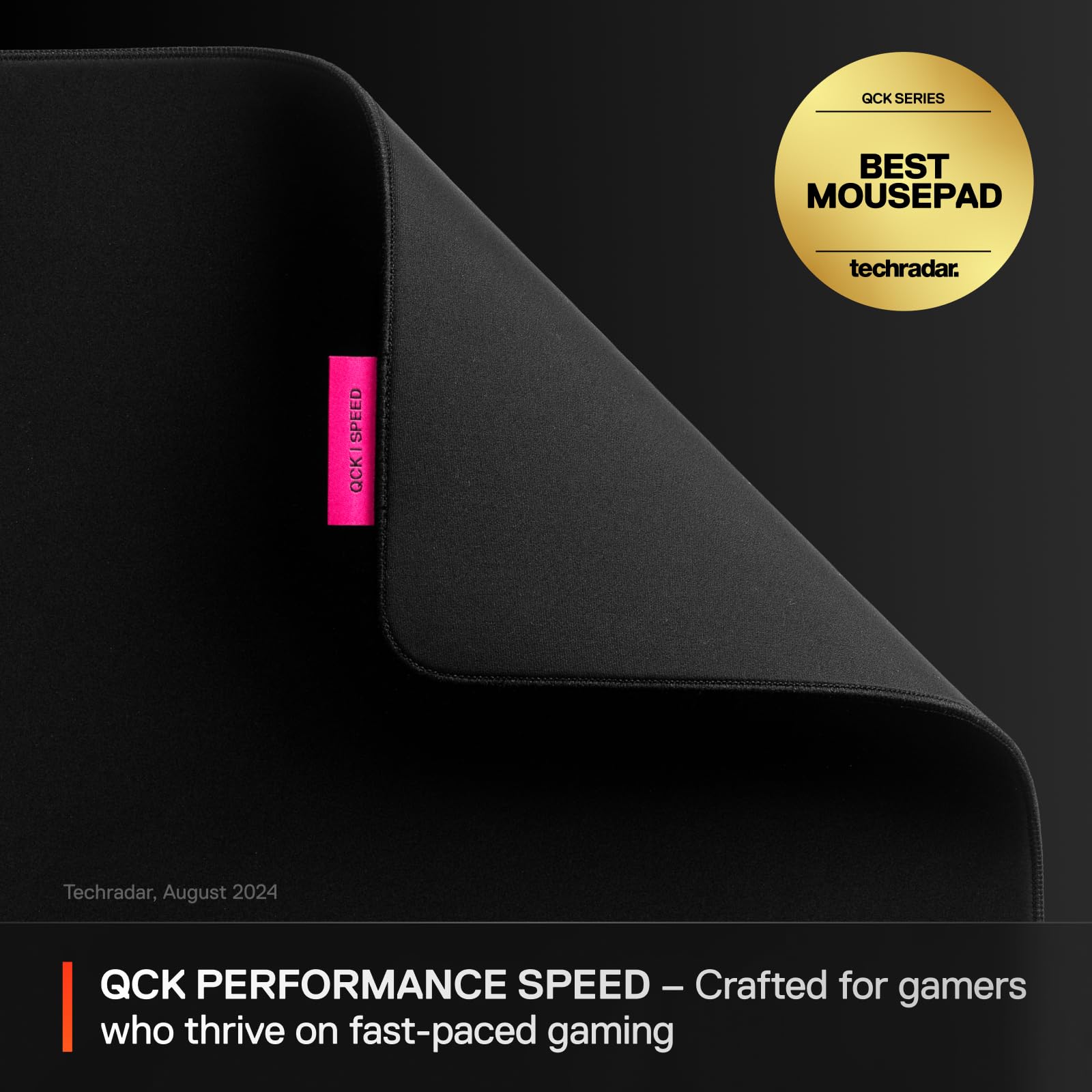 SteelSeries QcK L Gaming Mousepad - Speed Surface | 490x420mm | 3.5mm Thick