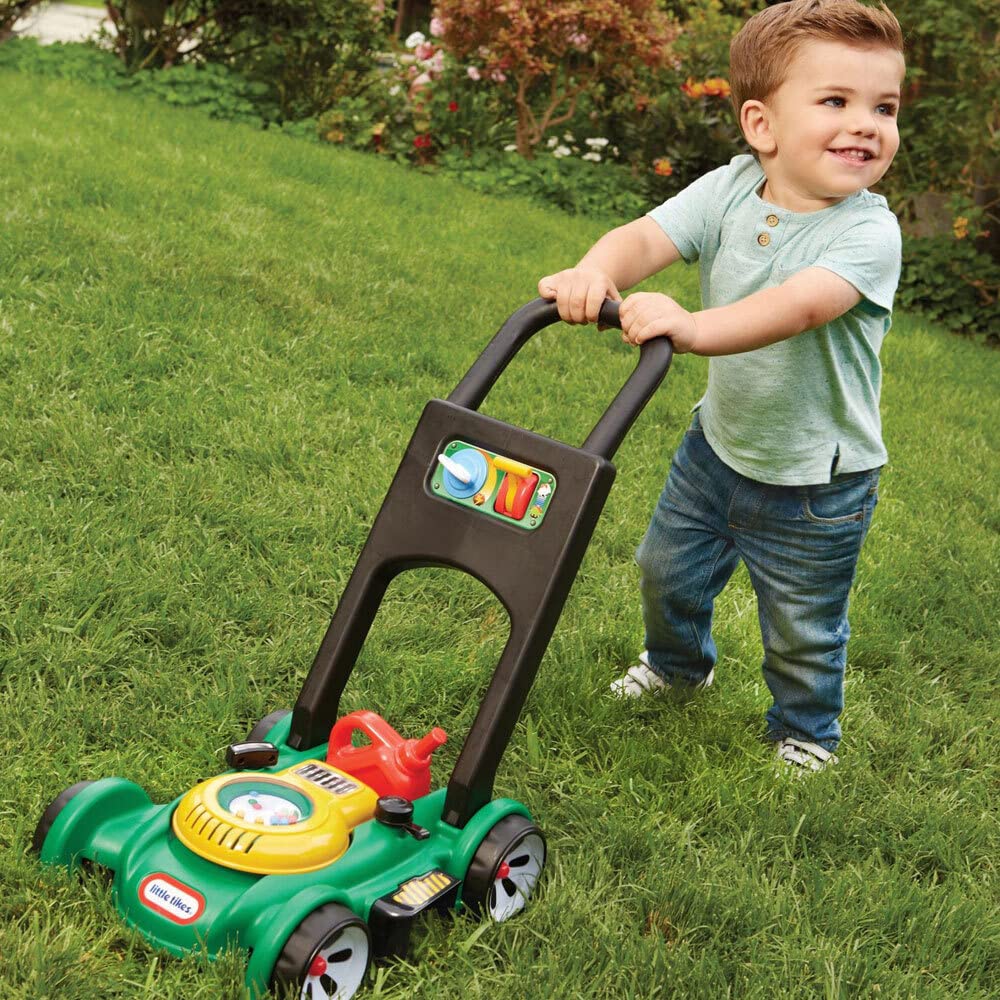 Little Tikes Gas 'n Go Mower - Realistic Play Lawn Mower with Mechanical Sounds & Movable Throttle for Toddlers 18 Months+