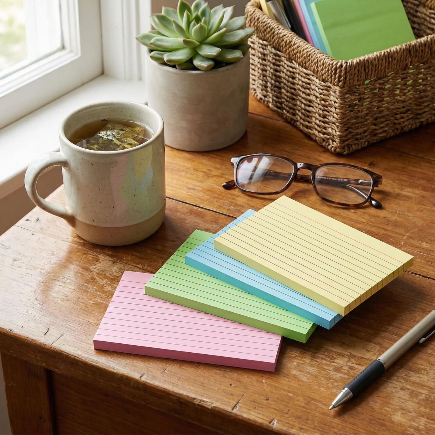 Hawksbill 250 Neon Ruled A6 Index Cards (148mm x 105mm) for Study & Office Organization