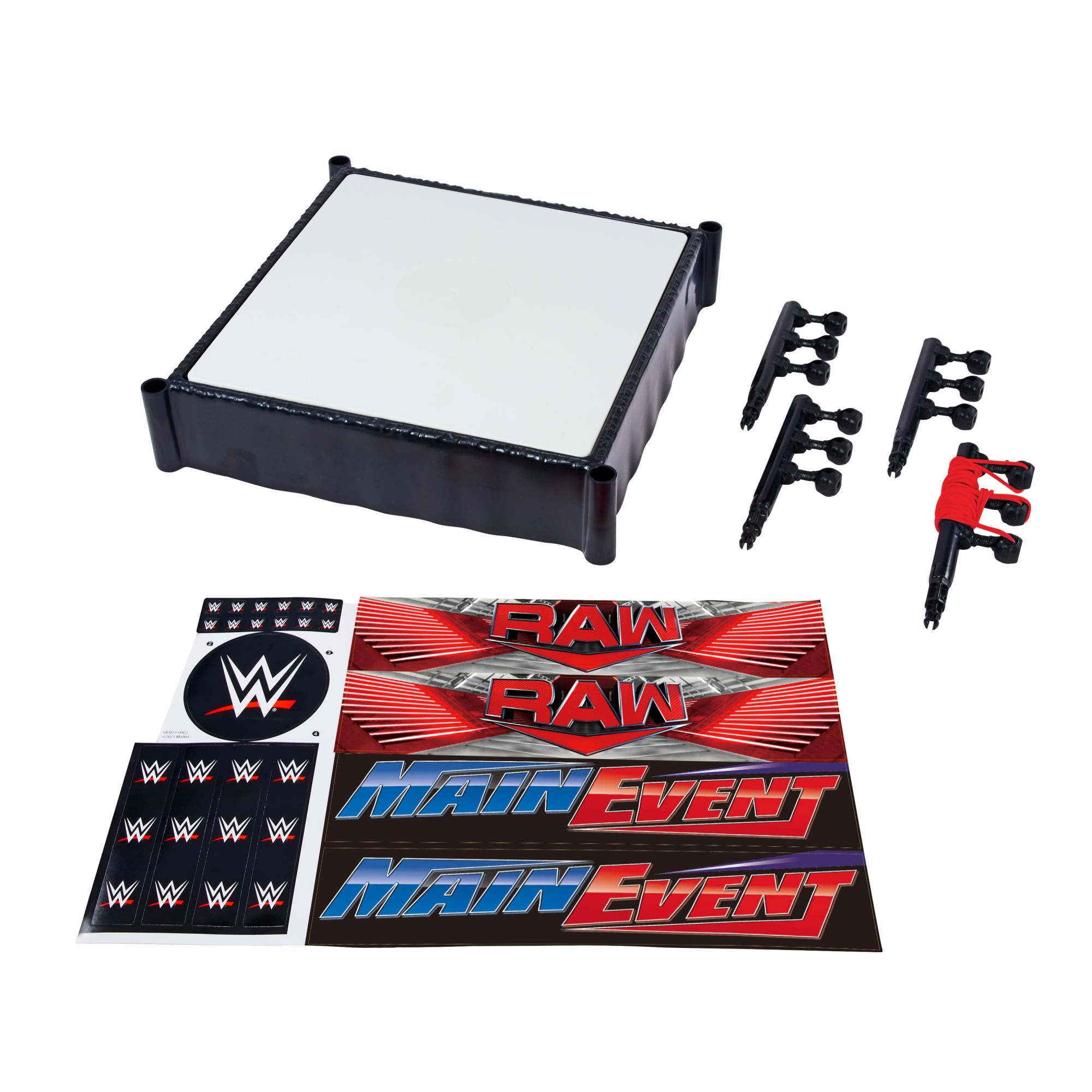 WWE Superstar Ring Playset - Spring-Loaded Mat, RAW & Main Event Labels, for Ages 6+ 1