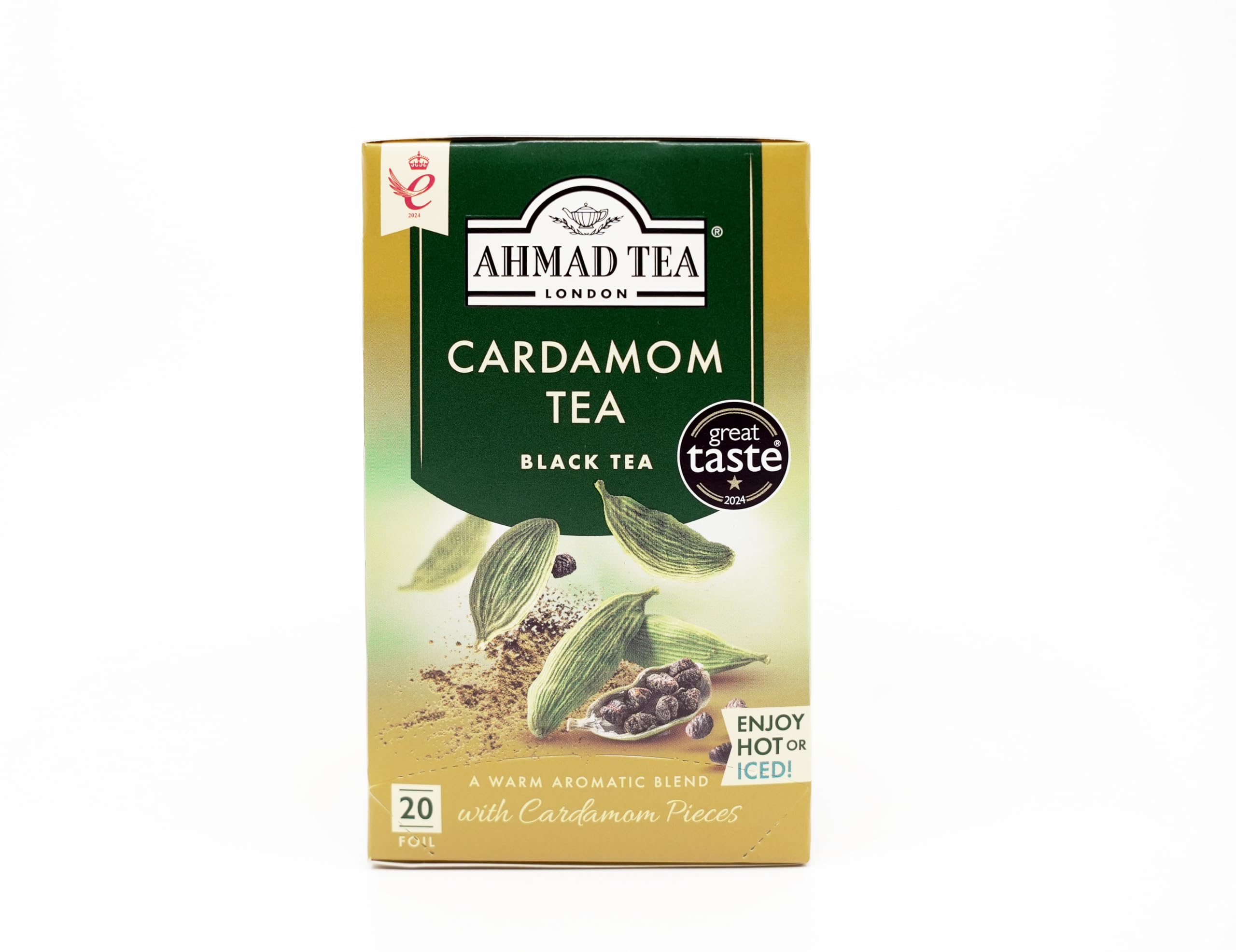 Ahmad Tea Cardamom Black Tea - Exotic Aromatic Blend | 20 Teabags (40g) 1