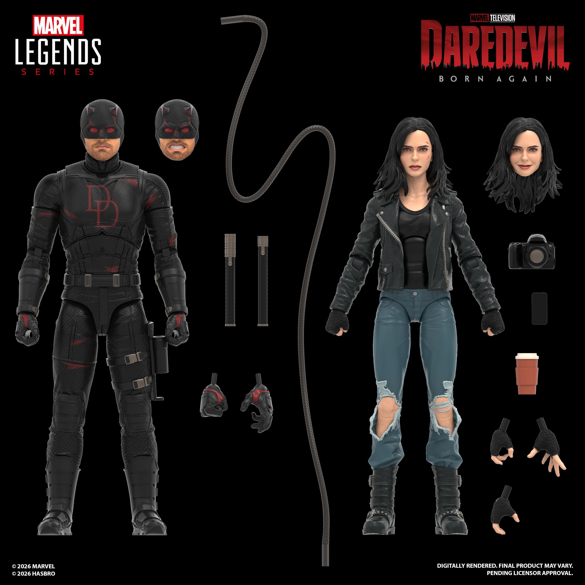 Marvel Legends Series Daredevil & Jessica Jones Action Figures Set | 6-Inch Scale 9