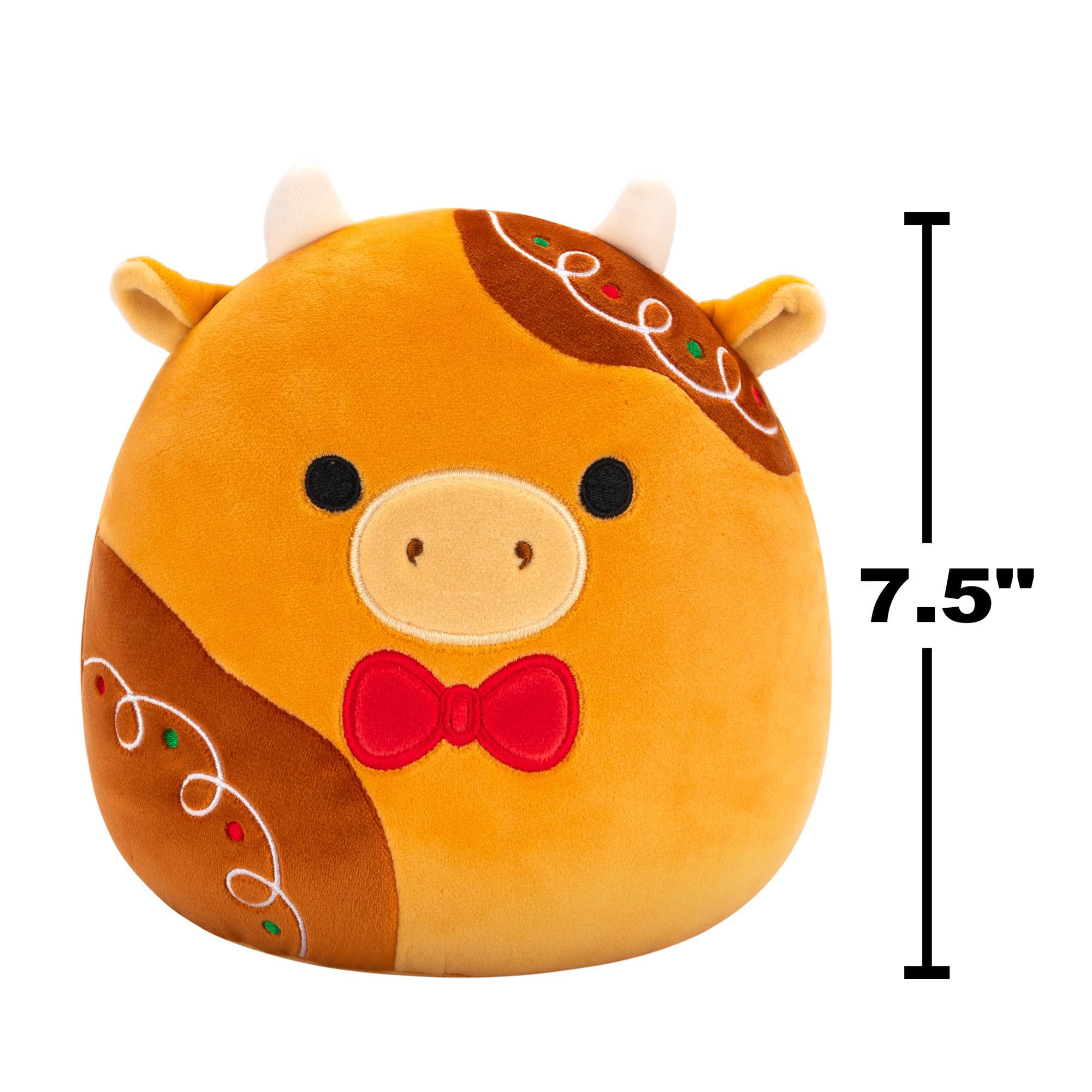 Squishmallows Jericho the Gingerbread Cow - 7.5-Inch Plush Collectible for Ages 3+ 3