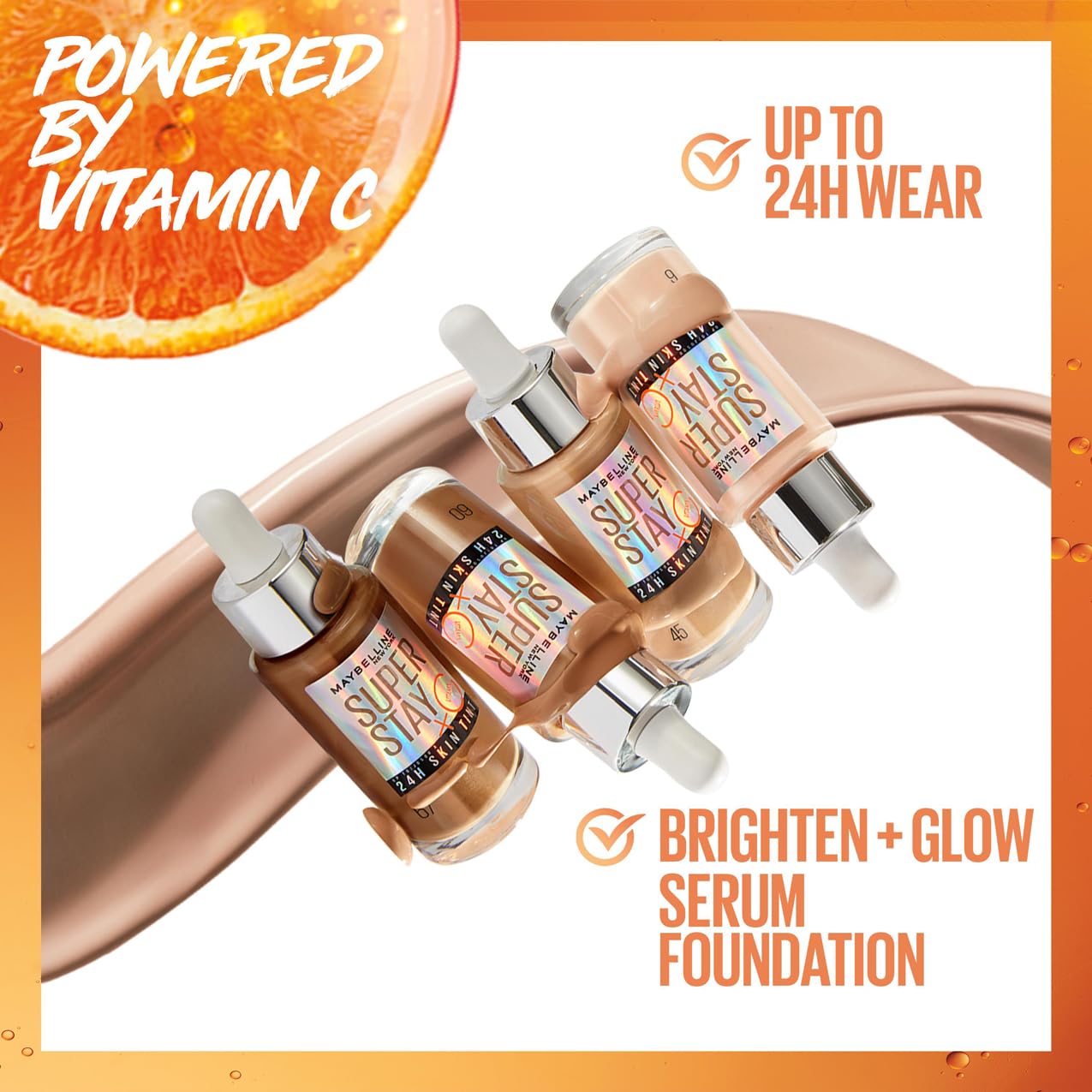 Maybelline - Super Stay Skin Tint Foundation with Vitamin C (Shade 06.5) 4