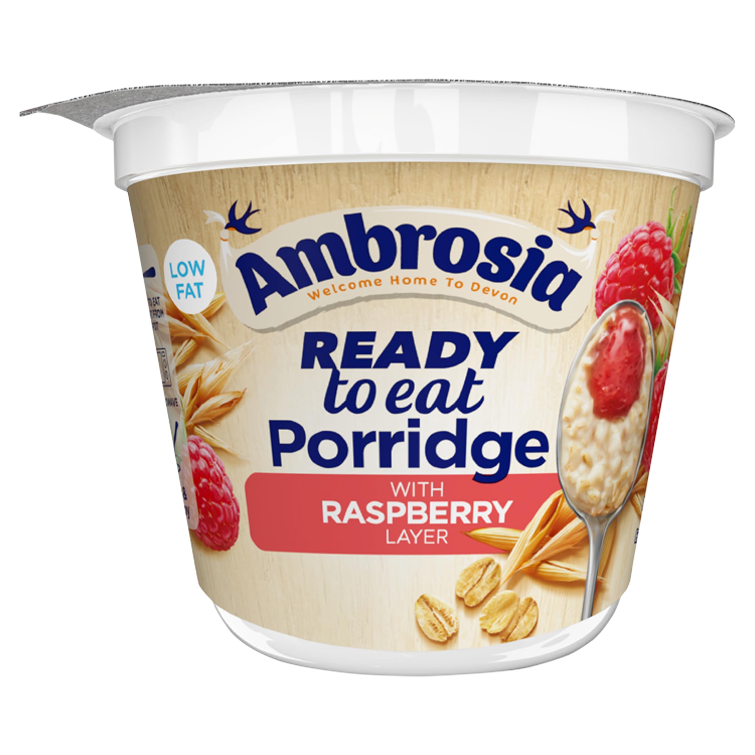 Ambrosia Raspberry Layered Porridge Pots - British Wholegrain Oats, Ready-to-Eat | 210g Pots (Pack of 6) 4