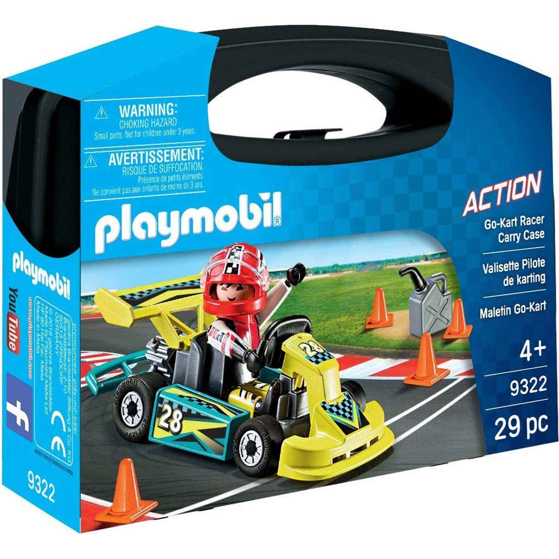 Playmobil Action Go-Kart Racer Carry Case Playset | Includes Racer Figure & Accessories | Ages 4+