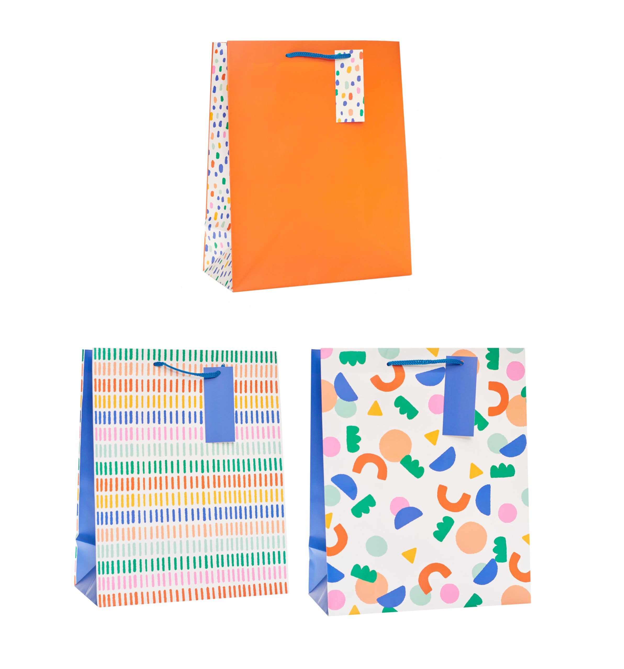 UK Greetings Large Gift Bags - Stylish Patterned Design | Pack of 3