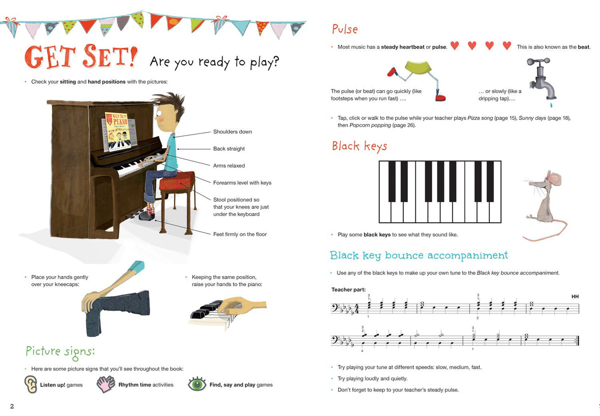Collins Music Get Set! Piano Tutor Book 1 - Beginner Piano Method for Children 3