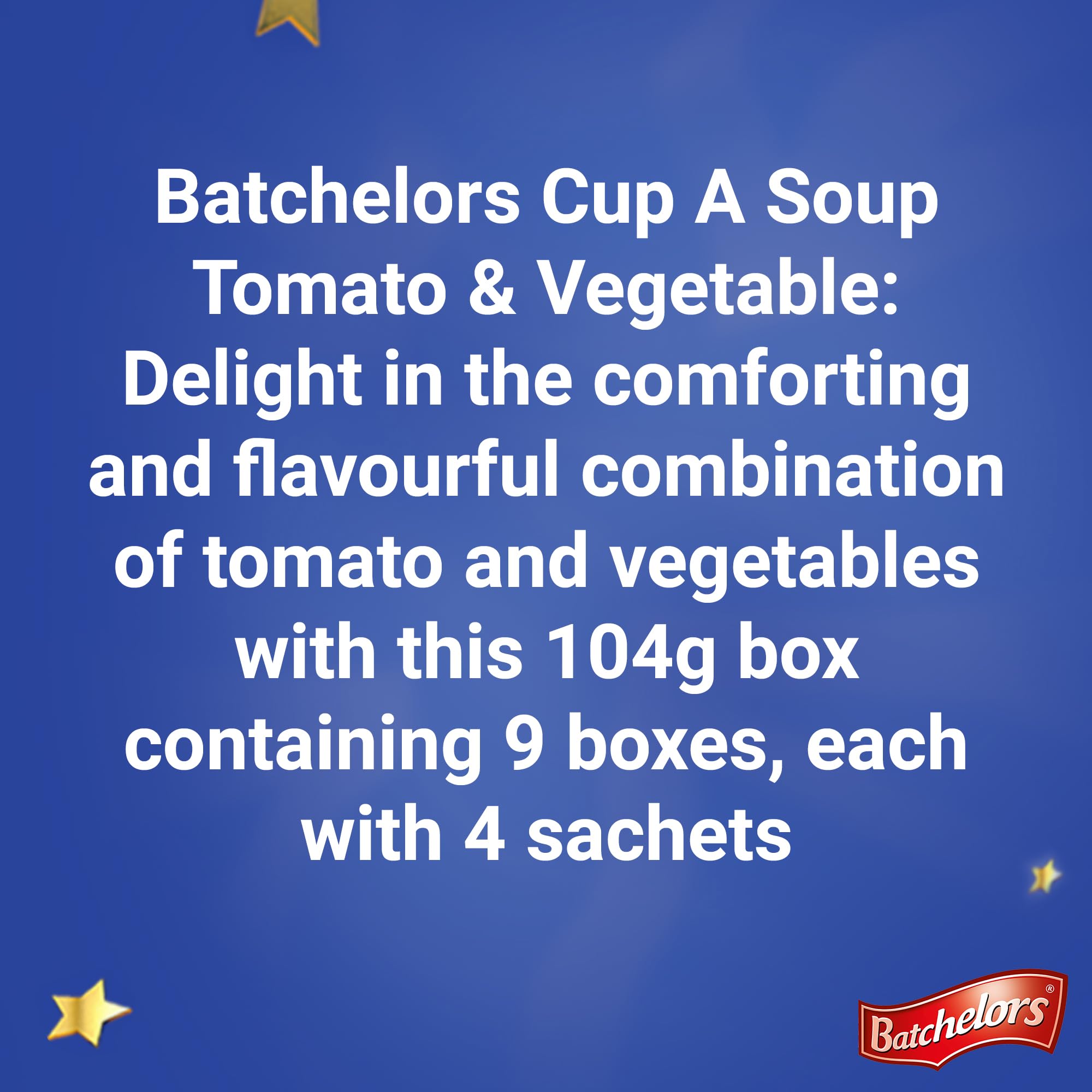 Batchelors Cup a Soup Tomato & Vegetable Instant Soup Sachets, 104 g Box 6