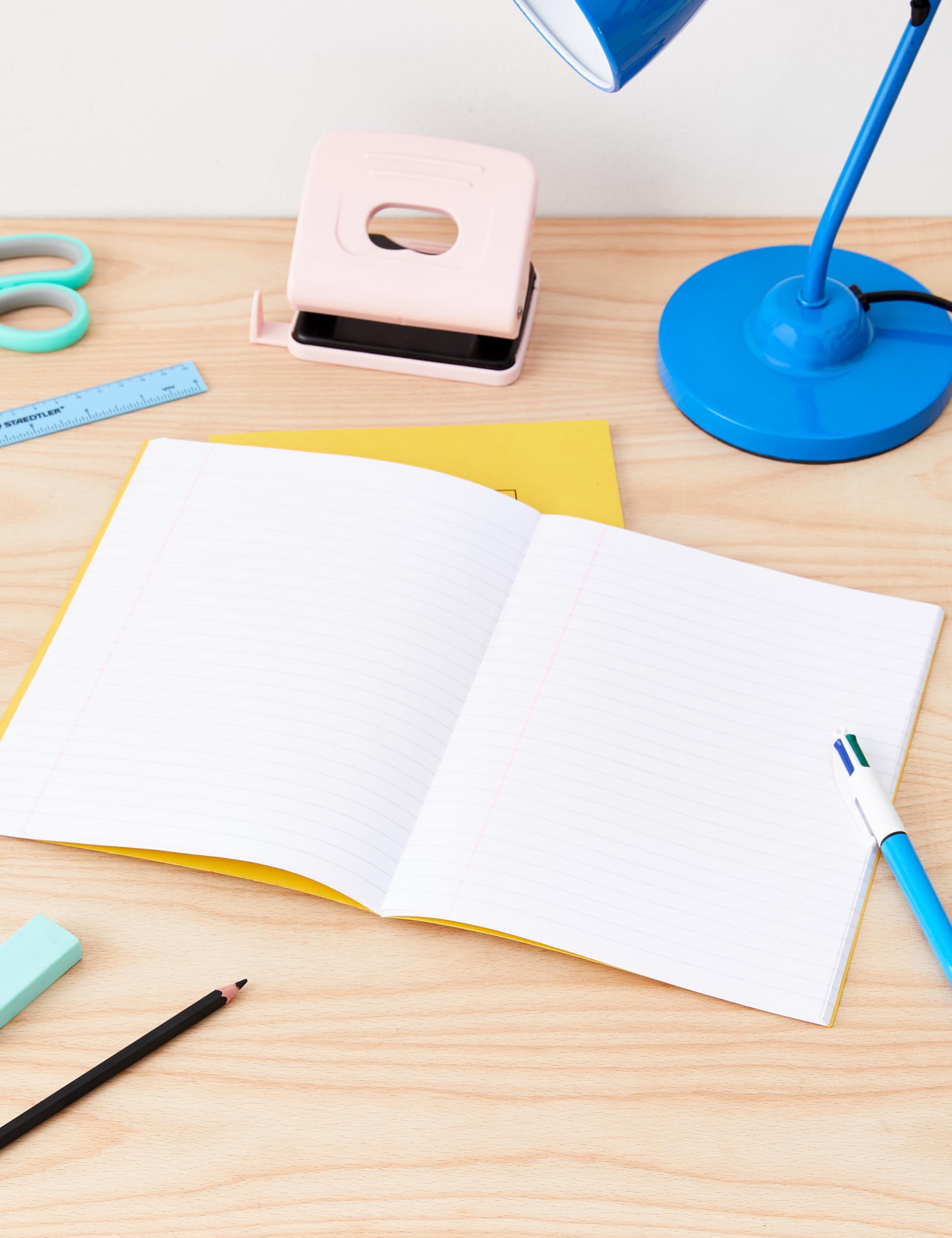 Silvine Composition Notebooks - 10 Pack | 9x7" (229x178mm) | 80 Pages Ruled with Margin | Yellow