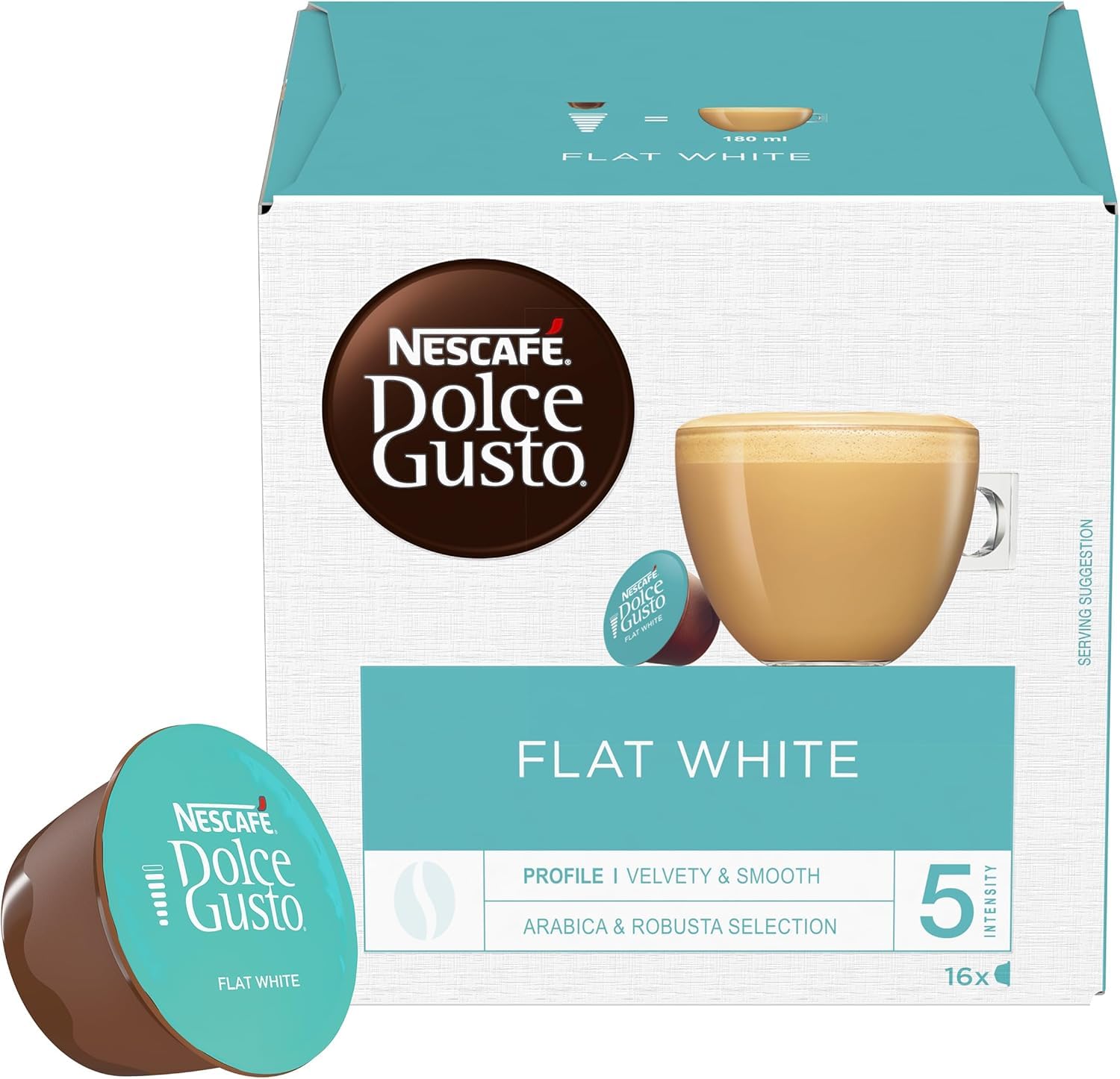 Nescafé Dolce Gusto Flat White Coffee Pods - Creamy Taste | 30 Count (Pack of 3) | 90 Pods Total 2