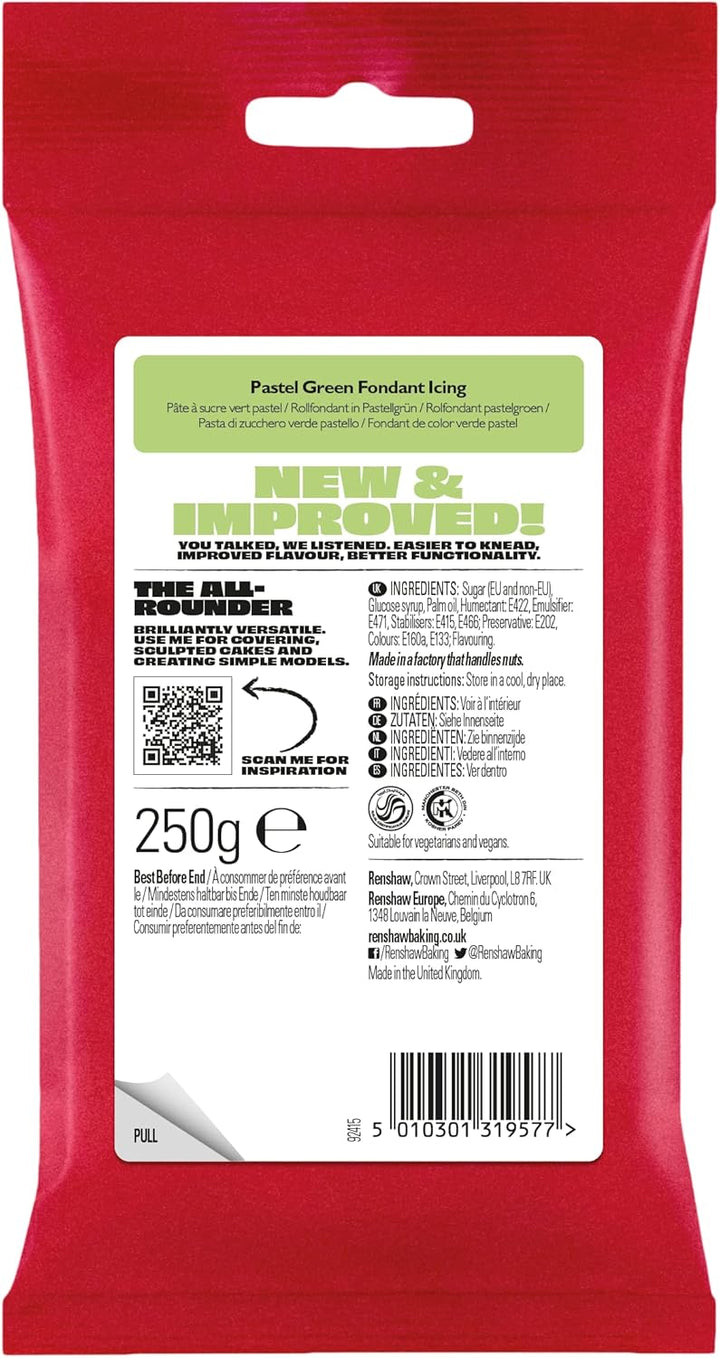 Renshaw Just Roll With It Fondant Icing - Pastel Green, 250g