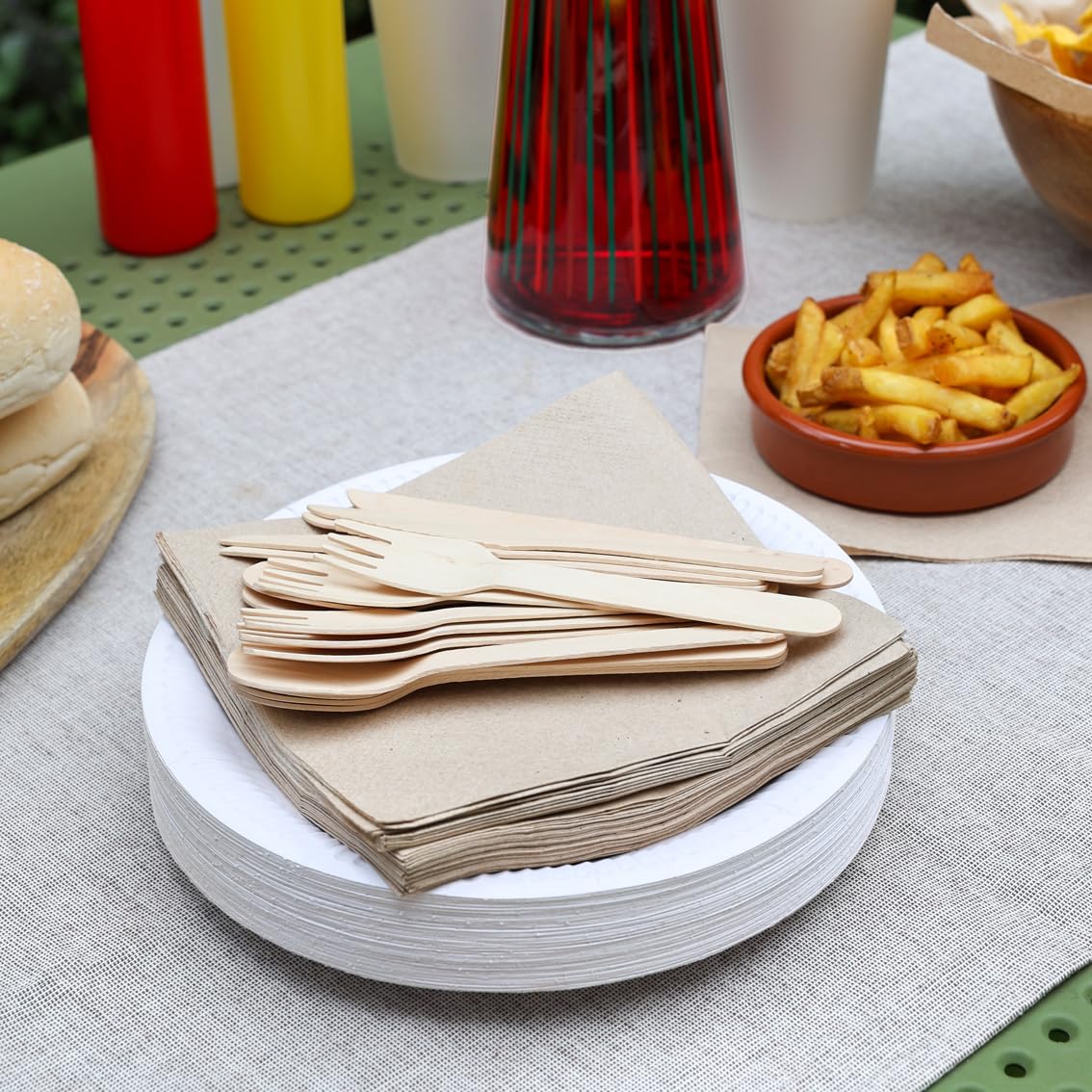 Talking Tables Table Kind 100 Pack Soft Recycled Paper Napkins Brown 2-Ply 33cm 5