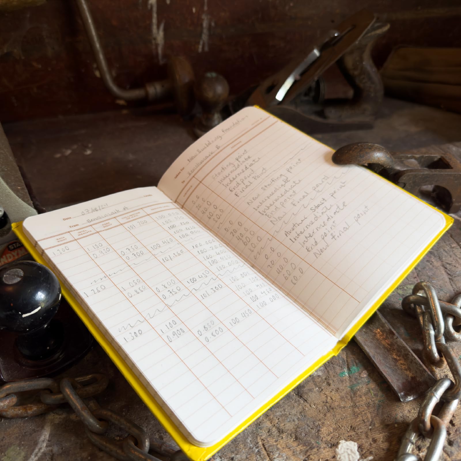 Exacompta Chartwell Level Survey Book - Weather-Resistant Paper | 192x120mm | Yellow 4