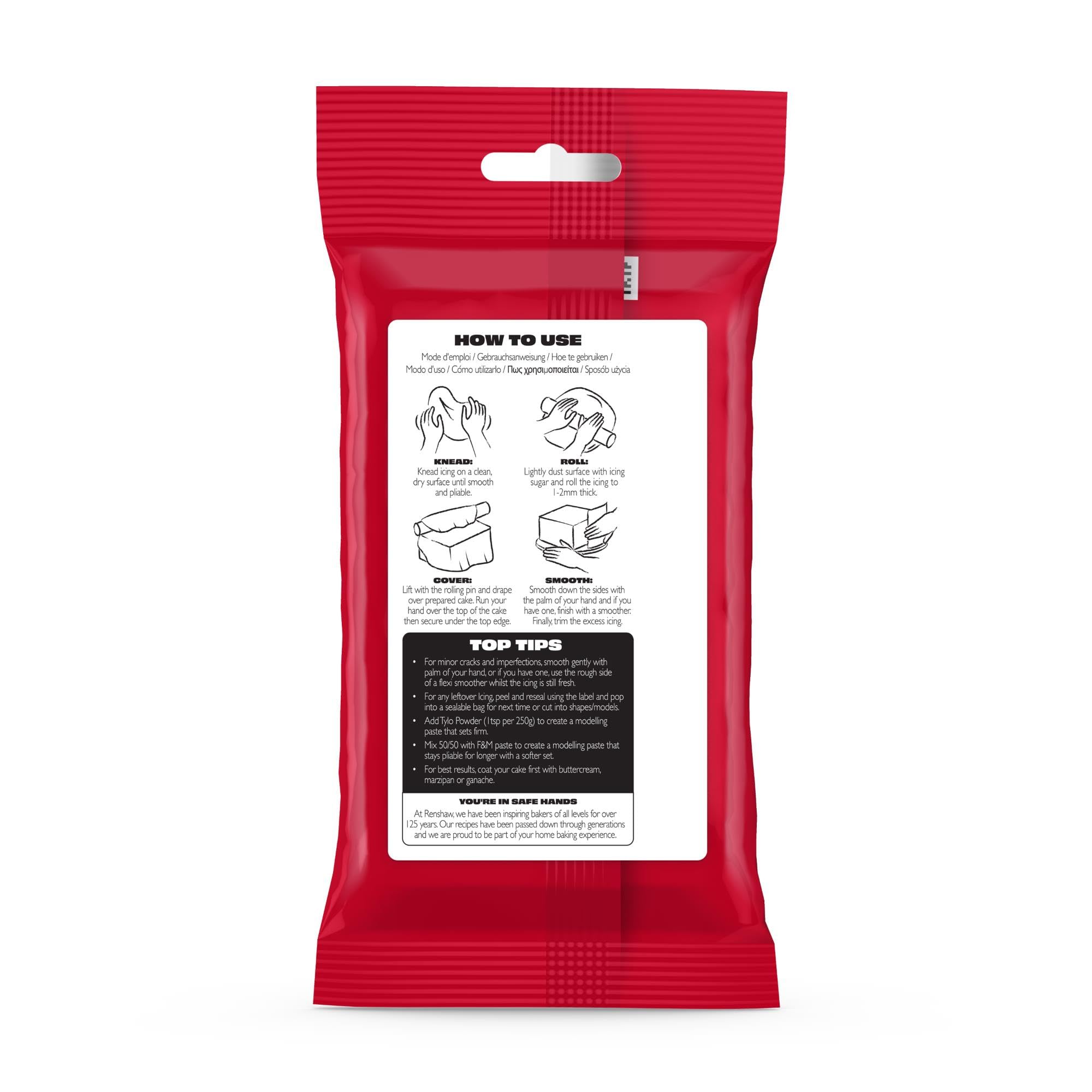 Renshaw - White Extra Stretch Smooth & Thin Fondant Icing 250g 4