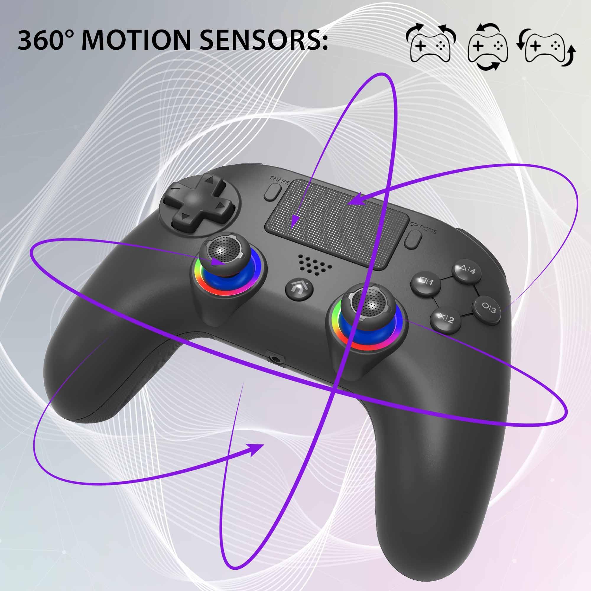 Subsonic SA5716-1 – Wireless Controller for PS5 & PC with Programmable Paddles, RGB LEDs, and Turbo Function 6