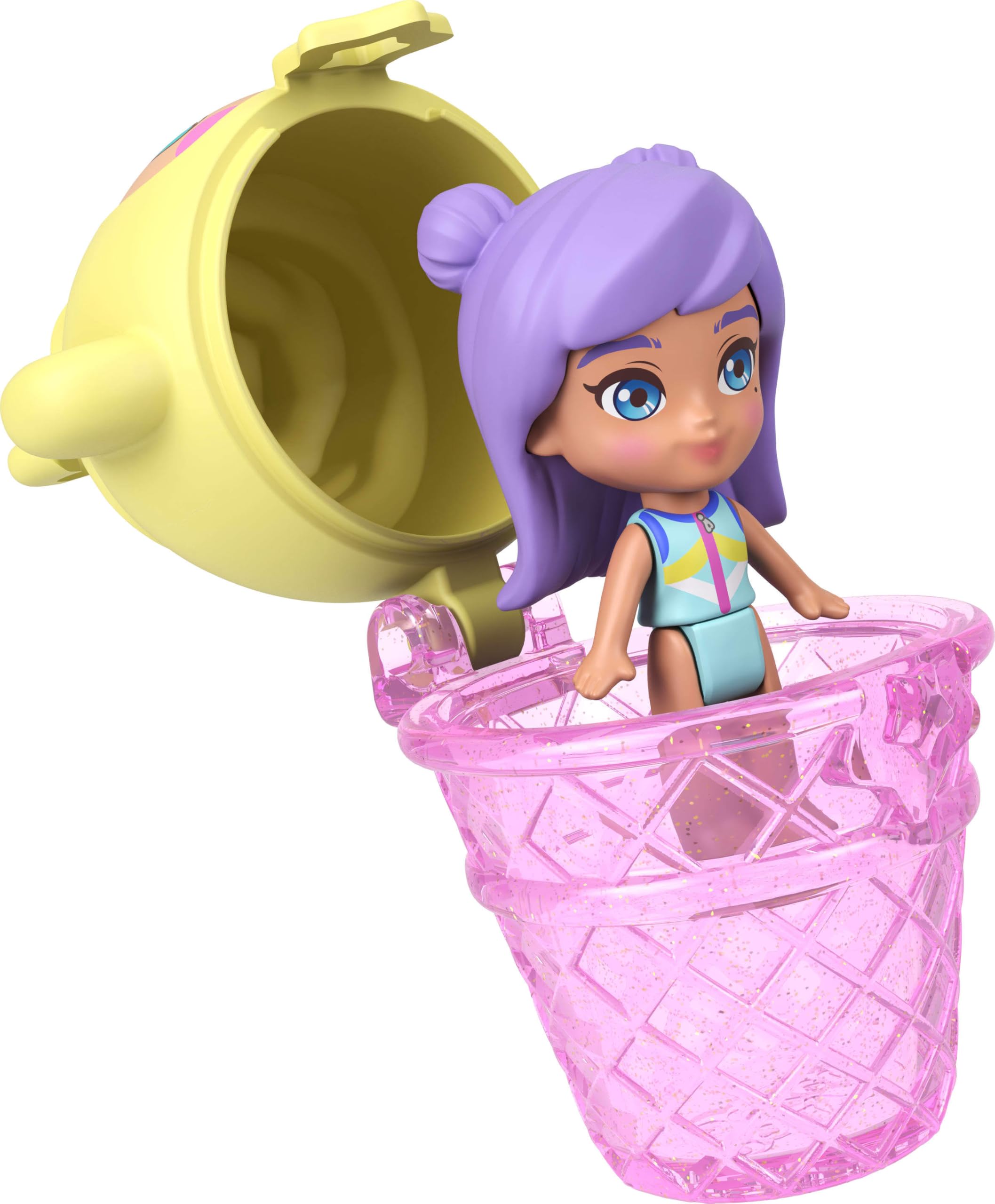 Polly Pocket Pineapple Monkey Compact Playset | Micro Doll & 7 Accessories | Ages 4+ 3