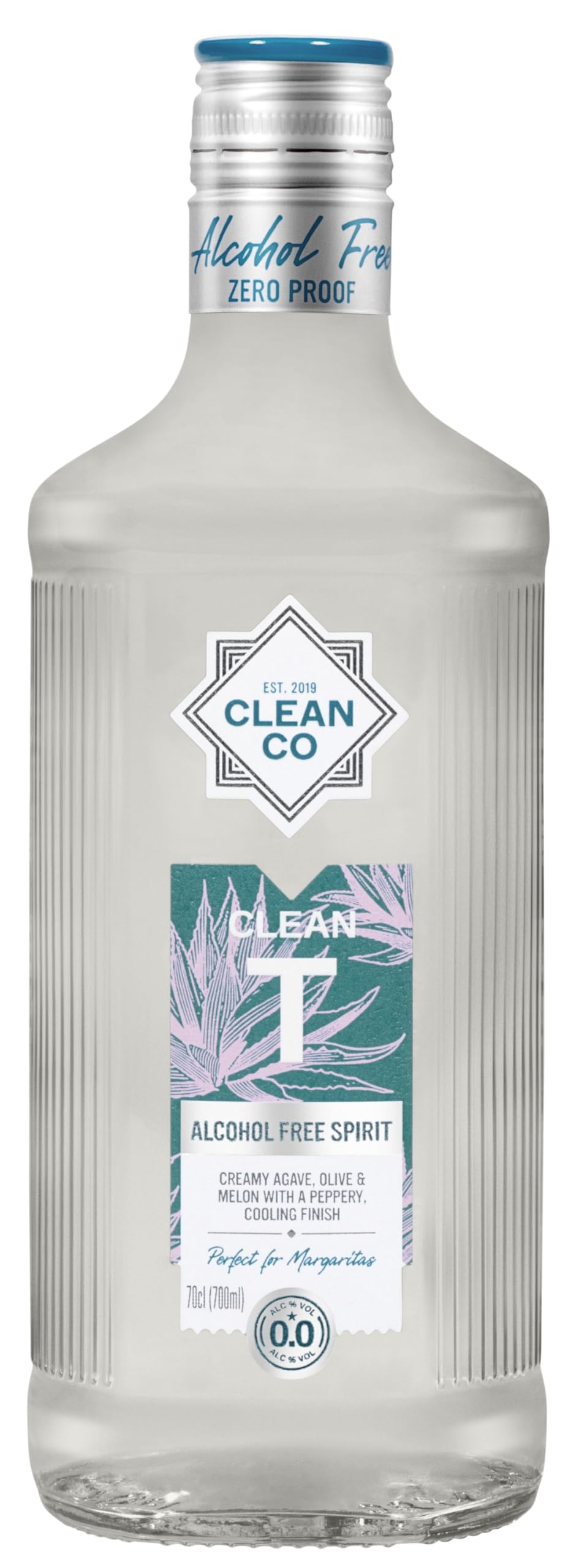 Cleanco Clean T Non Alcoholic Tequila Alternative | Oaky Agave Flavouring | 70cl Bottle