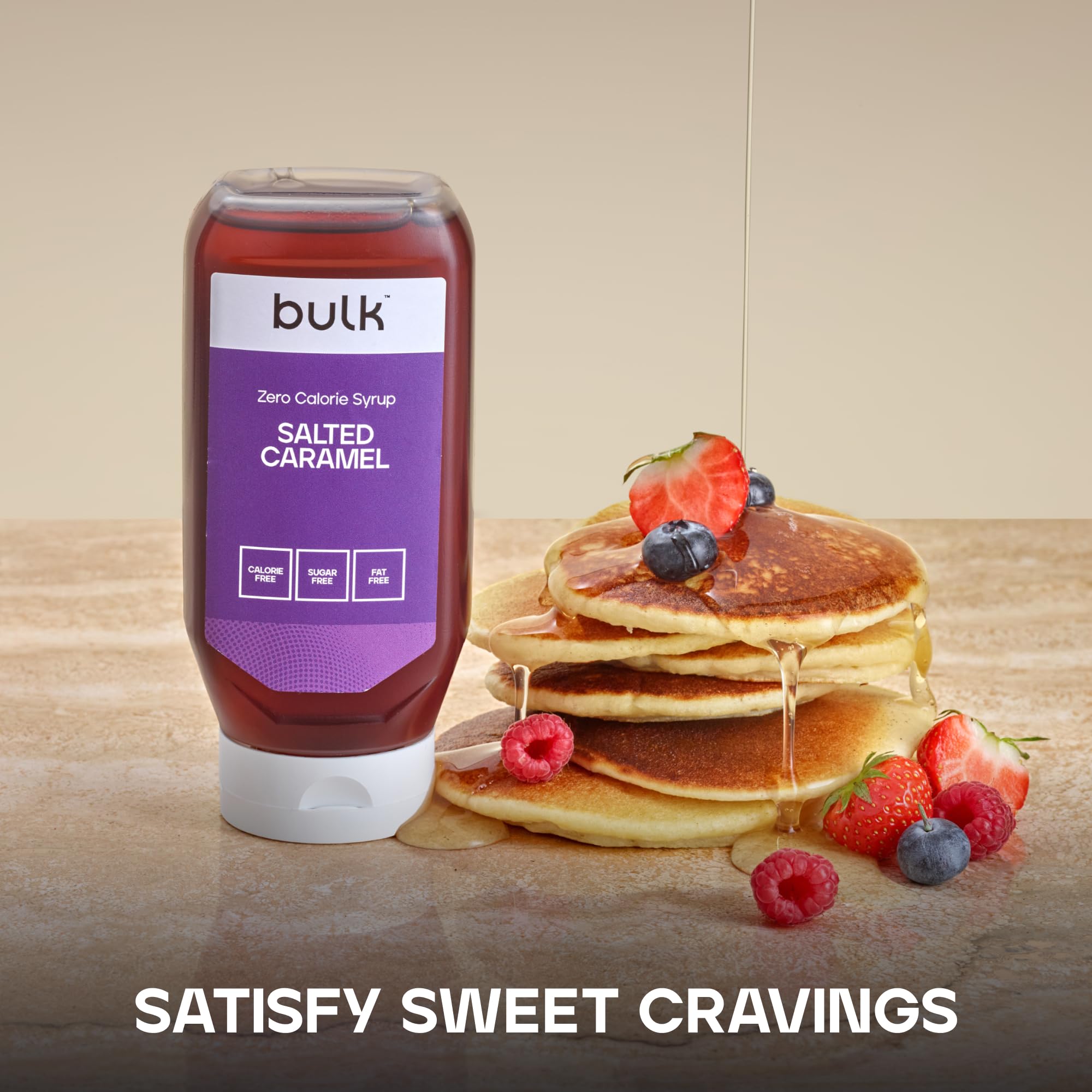 BULK POWDERS Zero Calorie Syrup - Sugar Free, Fat Free Salted Caramel Flavour | 400ml Bottle