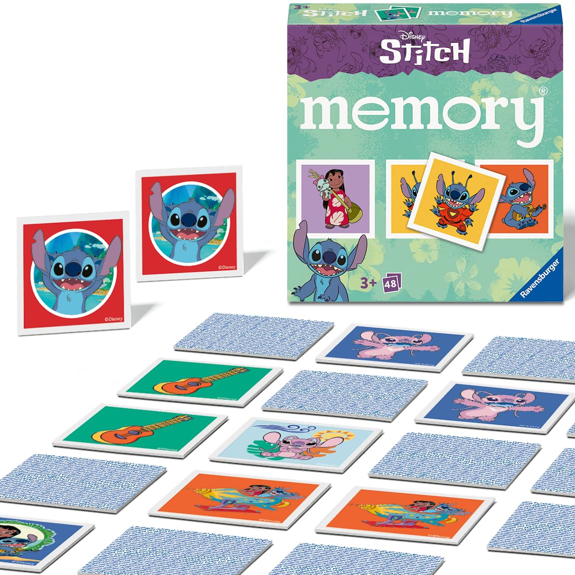 Ravensburger Disney Stitch Mini Memory Game - Matching Pairs Card Game for 2-6 Players Ages 3+ 1
